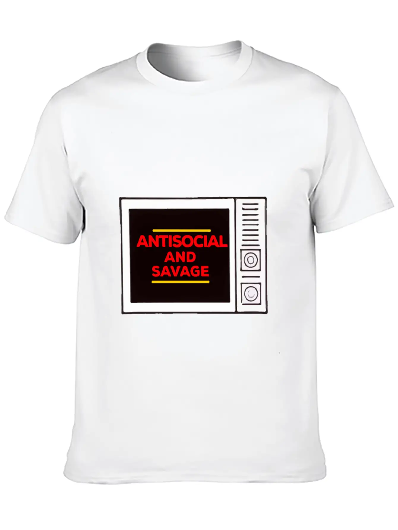Antisocial And Savage Unisex Short Sleeve Soft Cotton T-Shirt – Casual Everyday Wear