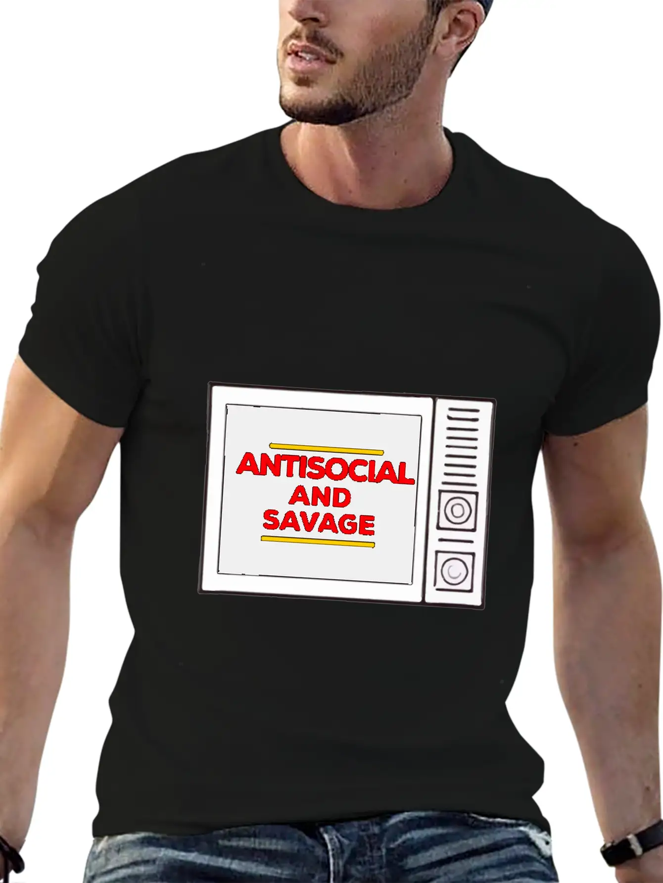 Antisocial And Savage Unisex Short Sleeve Soft Cotton T-Shirt – Casual Everyday Wear