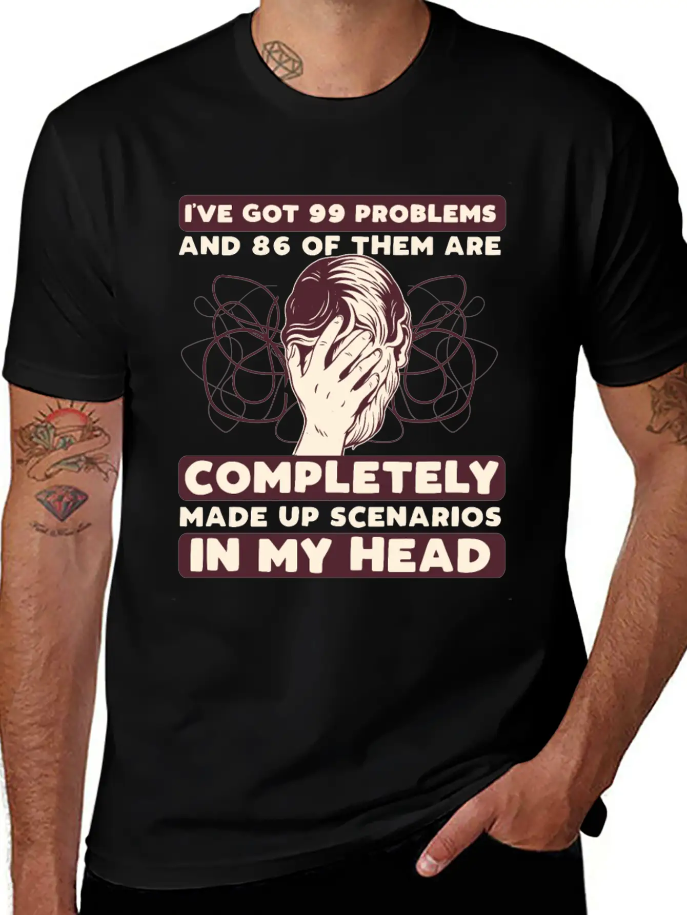 Anxiety Disorder Mental Health Unisex Short Sleeve Soft Cotton T-Shirt – Casual Everyday Wear