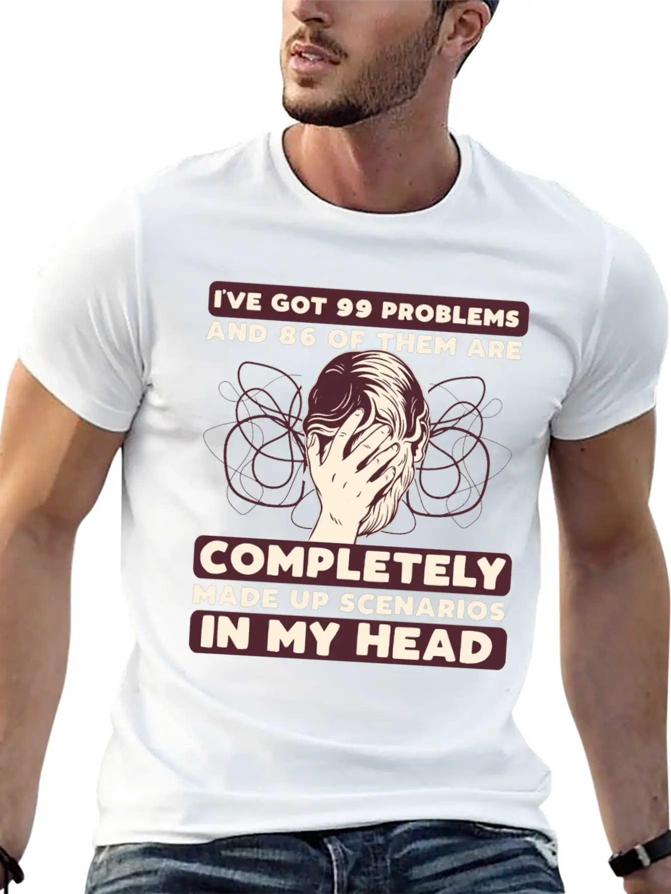Anxiety Disorder Mental Health Unisex Short Sleeve Soft Cotton T-Shirt – Casual Everyday Wear