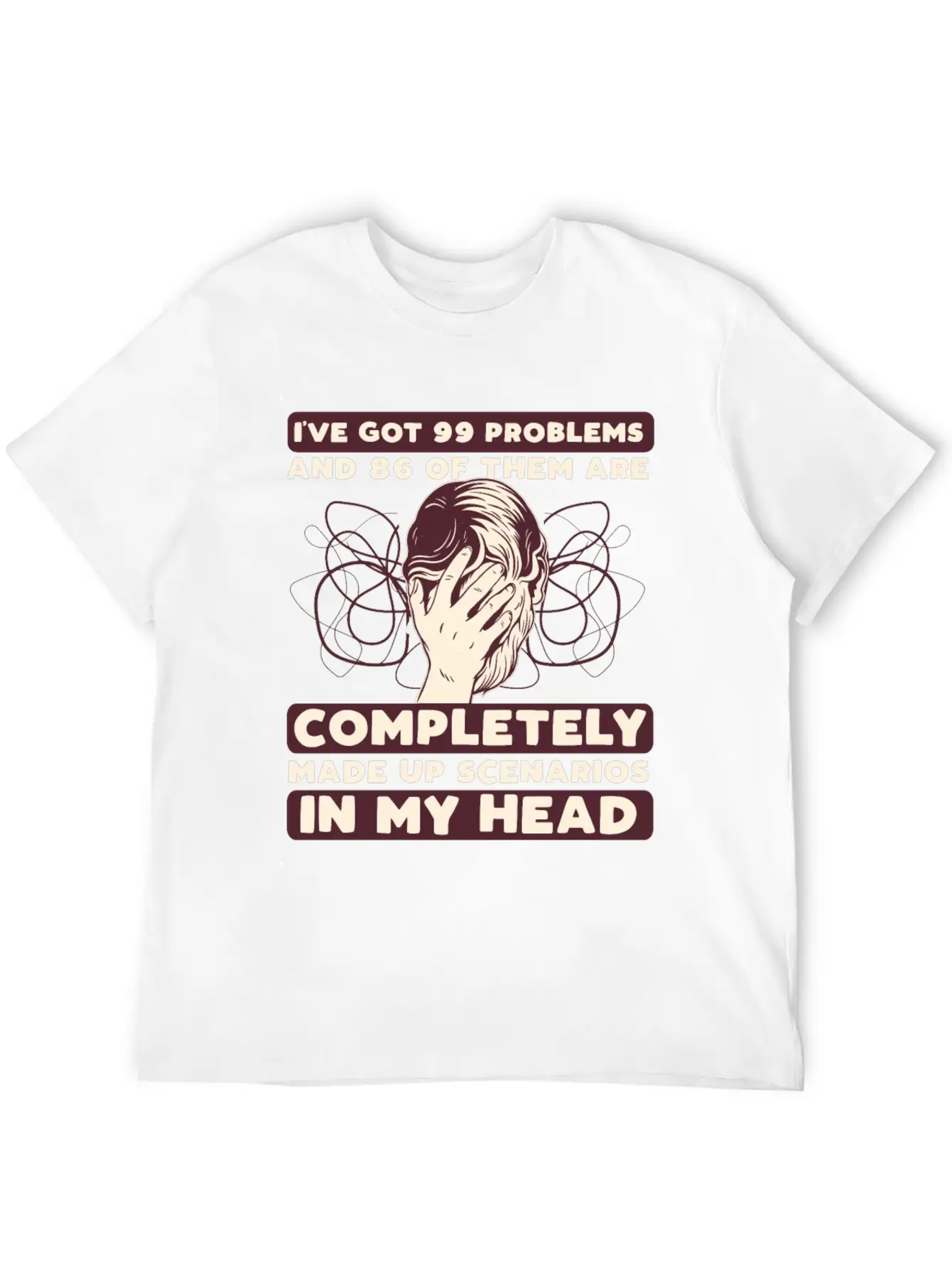 Anxiety Disorder Mental Health Unisex Short Sleeve Soft Cotton T-Shirt – Casual Everyday Wear