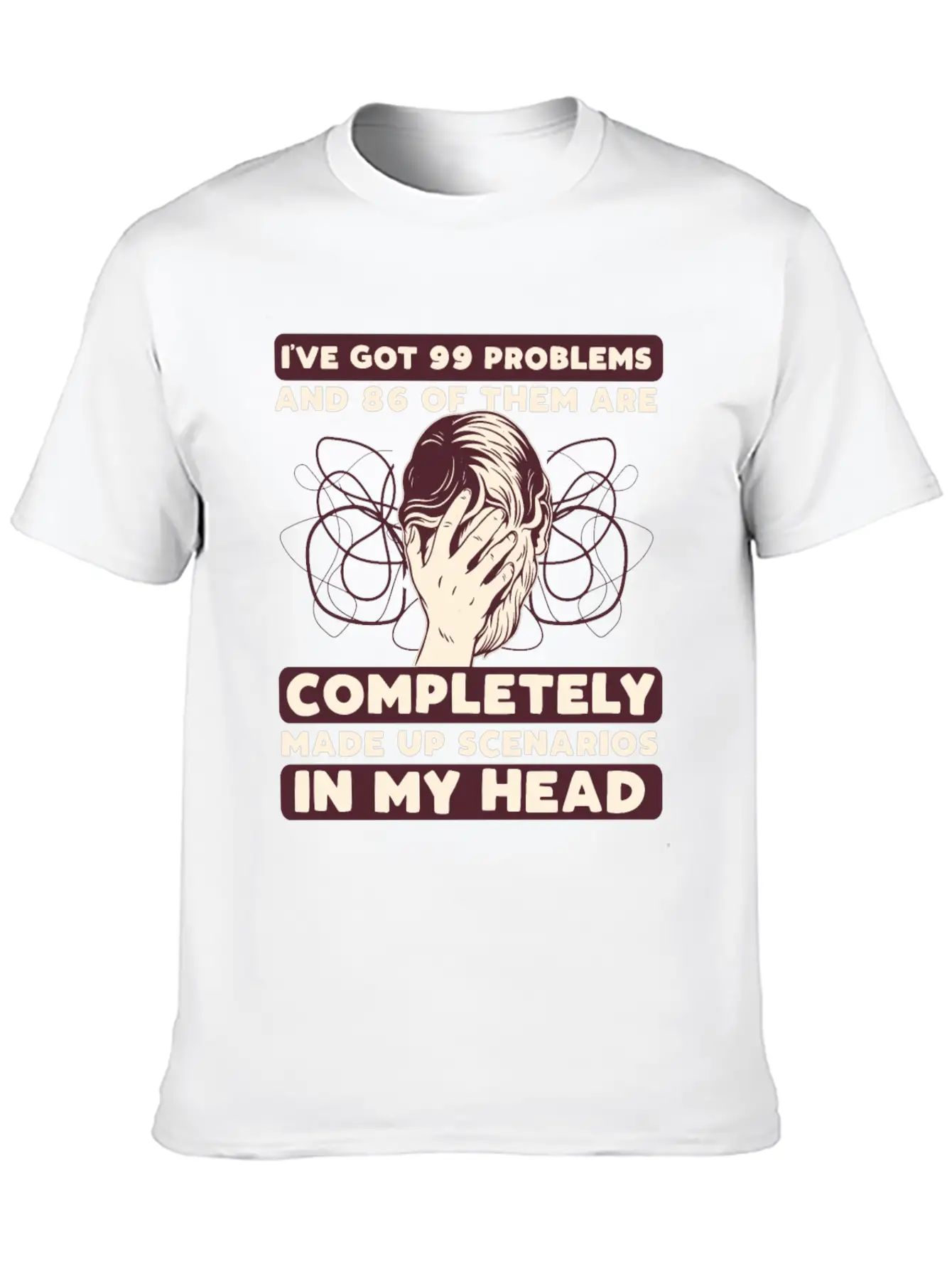 Anxiety Disorder Mental Health Unisex Short Sleeve Soft Cotton T-Shirt – Casual Everyday Wear