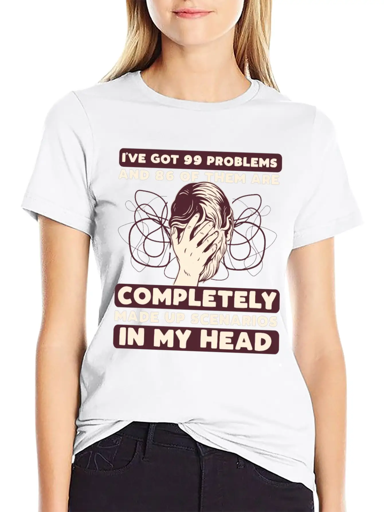 Anxiety Disorder Mental Health Unisex Short Sleeve Soft Cotton T-Shirt – Casual Everyday Wear