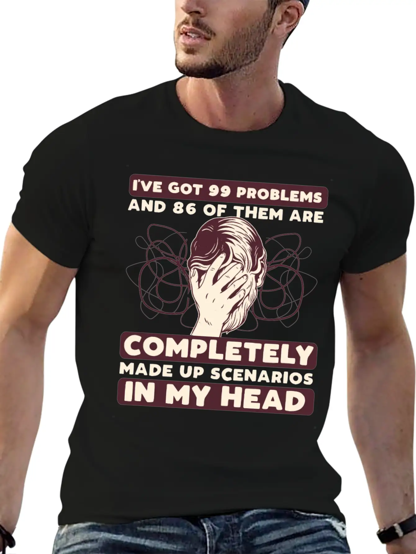 Anxiety Disorder Mental Health Unisex Short Sleeve Soft Cotton T-Shirt – Casual Everyday Wear