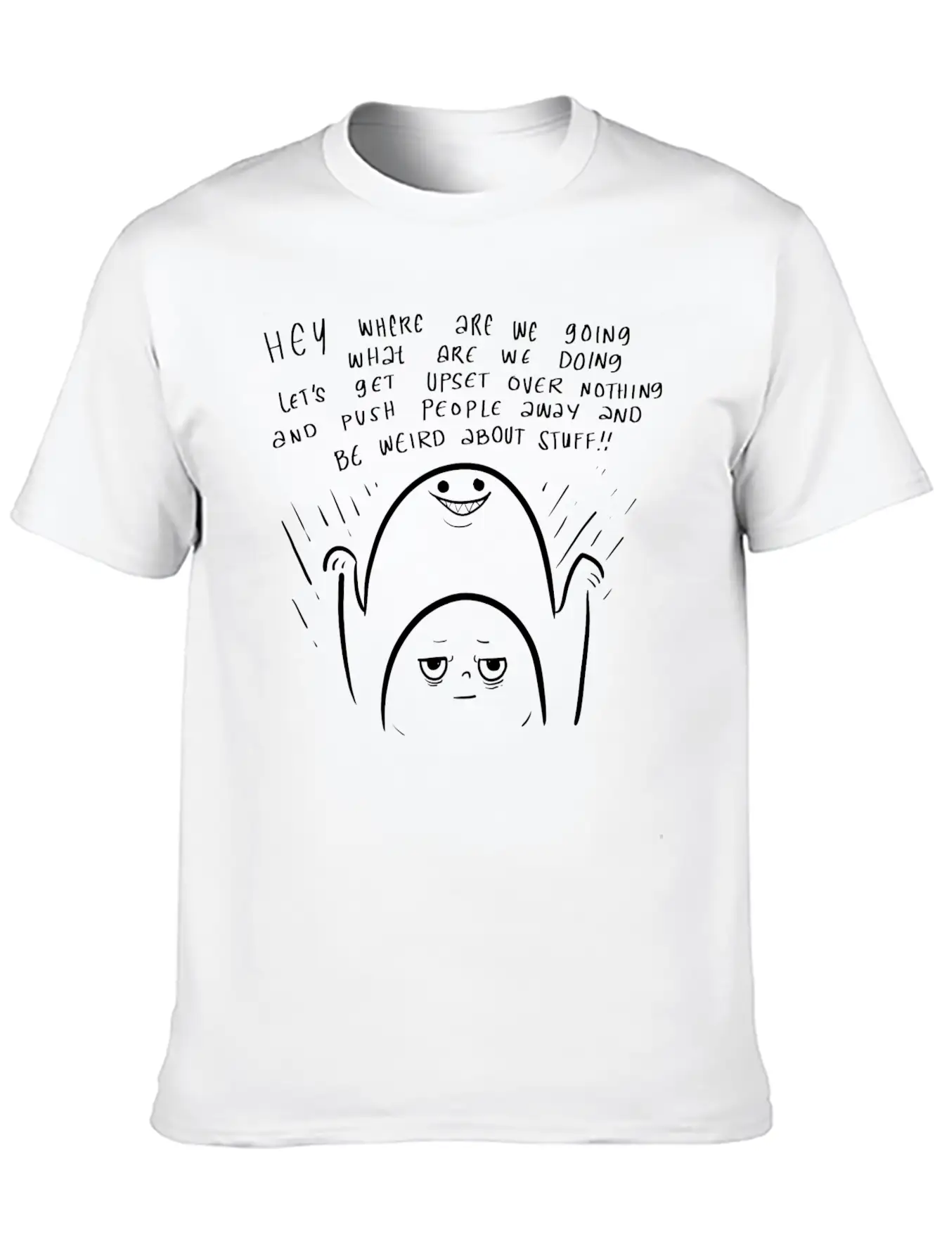 Anxiety Weird Weird And Funny Gift Timeless Short Sleeve Tee – Comfy And Minimalist Design