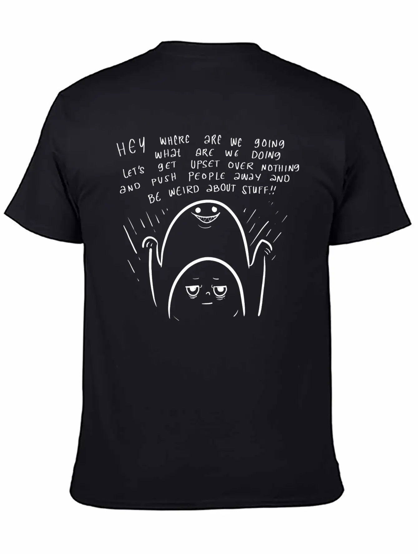 Anxiety Weird Weird And Funny Gift Timeless Short Sleeve Tee – Comfy And Minimalist Design
