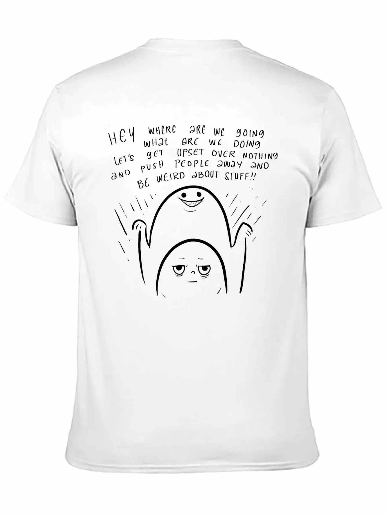 Anxiety Weird Weird And Funny Gift Timeless Short Sleeve Tee – Comfy And Minimalist Design