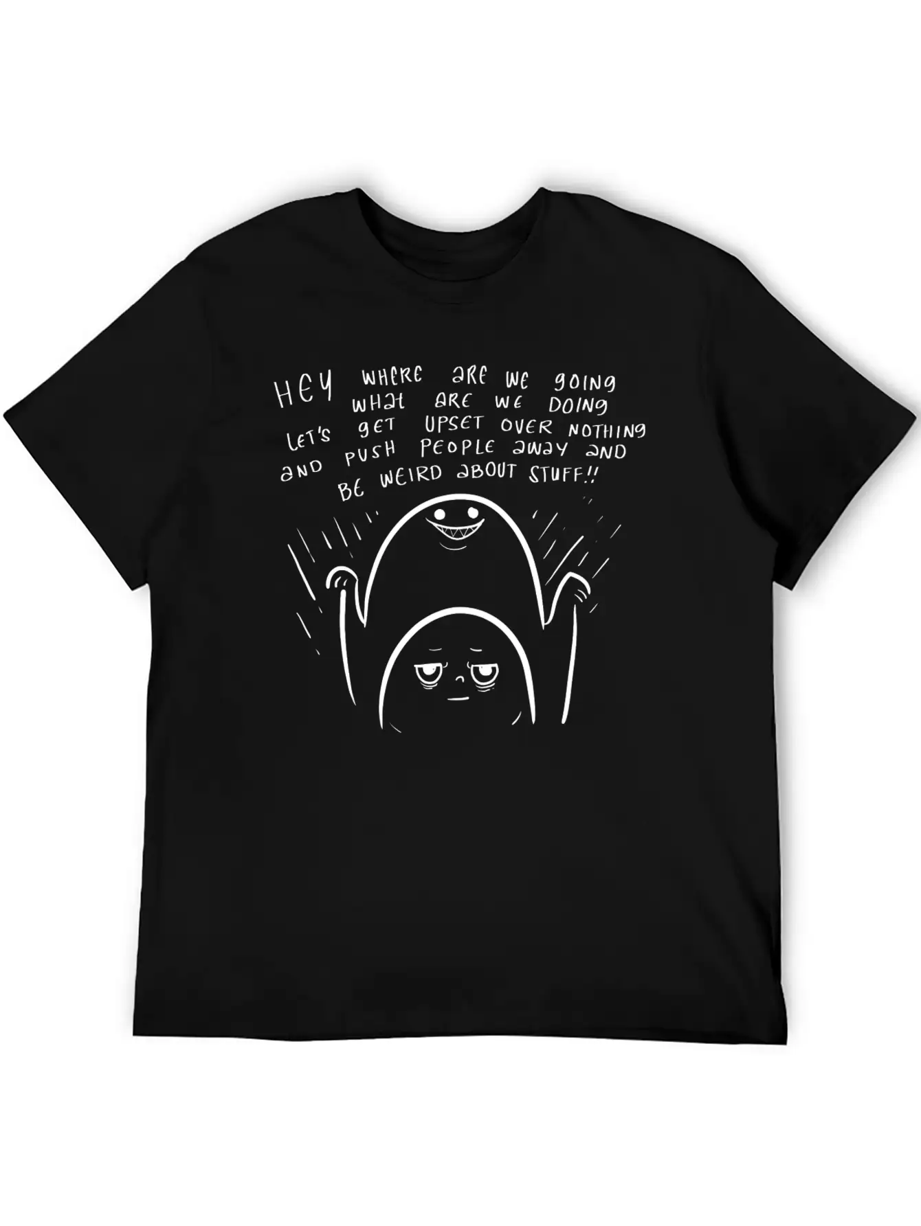 Anxiety Weird Weird And Funny Gift Timeless Short Sleeve Tee – Comfy And Minimalist Design