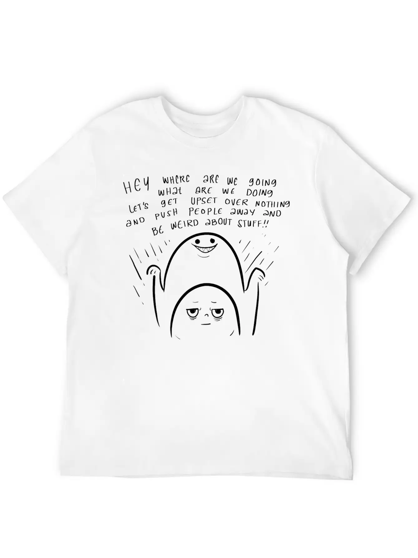 Anxiety Weird Weird And Funny Gift Timeless Short Sleeve Tee – Comfy And Minimalist Design