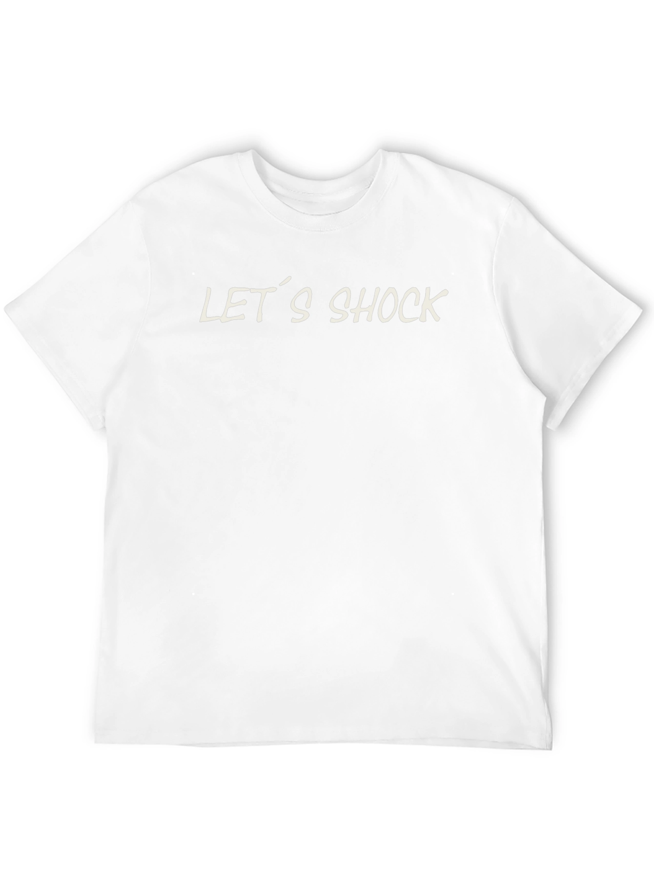 Lets Shock! Black Graphic Tee for Men