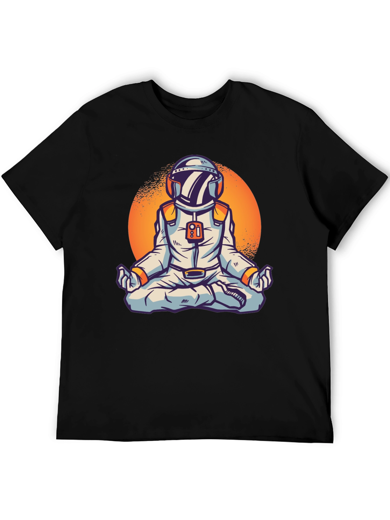 Meditating Astronaut Graphic Tee - Space Yogi T-Shirt