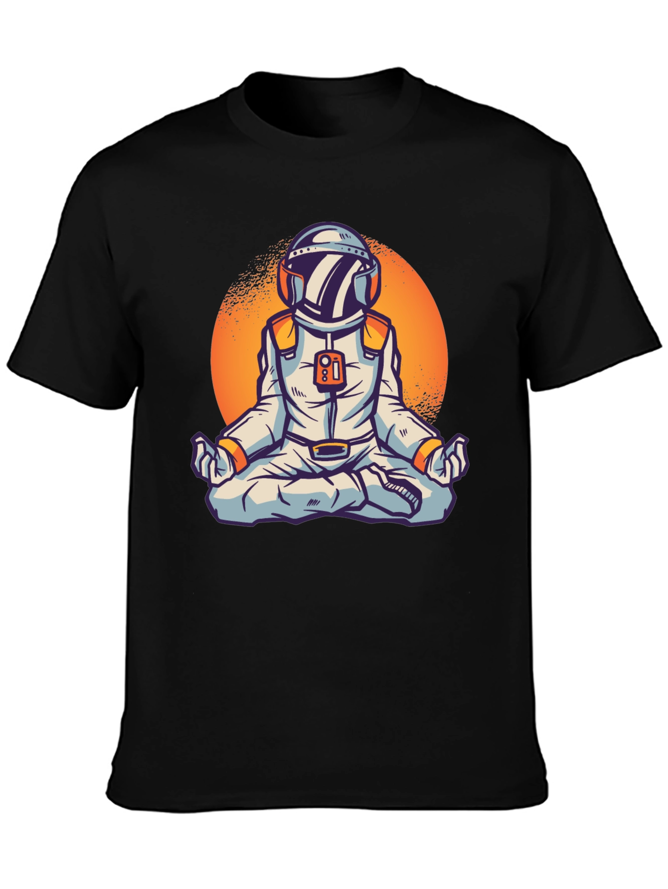 Meditating Astronaut Graphic Tee - Space Yogi T-Shirt