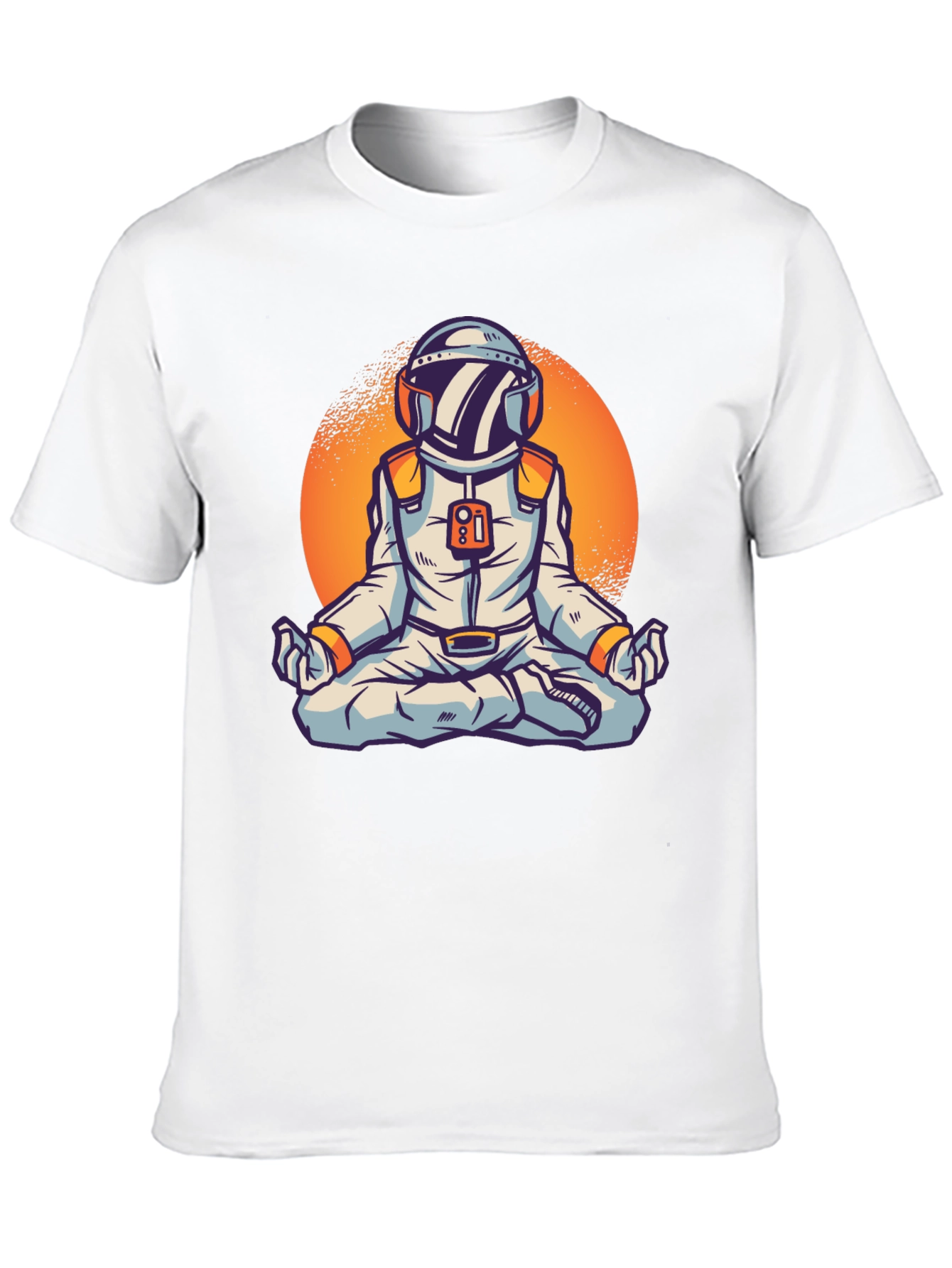 Meditating Astronaut Graphic Tee - Space Yogi T-Shirt