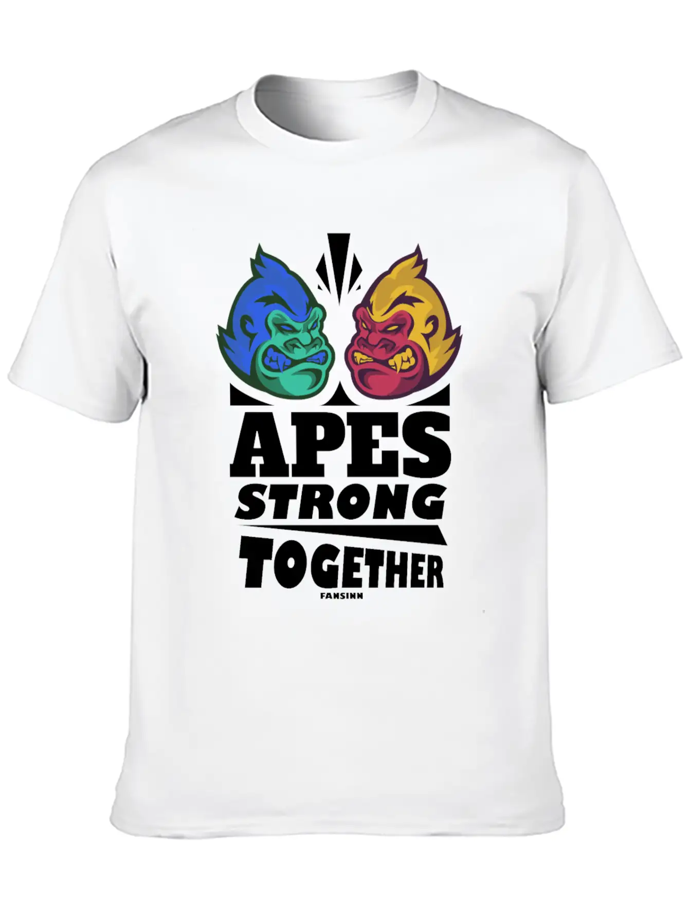 Apes Strong Together Basic Graphic T-Shirt – Daily Comfort In Soft Cotton