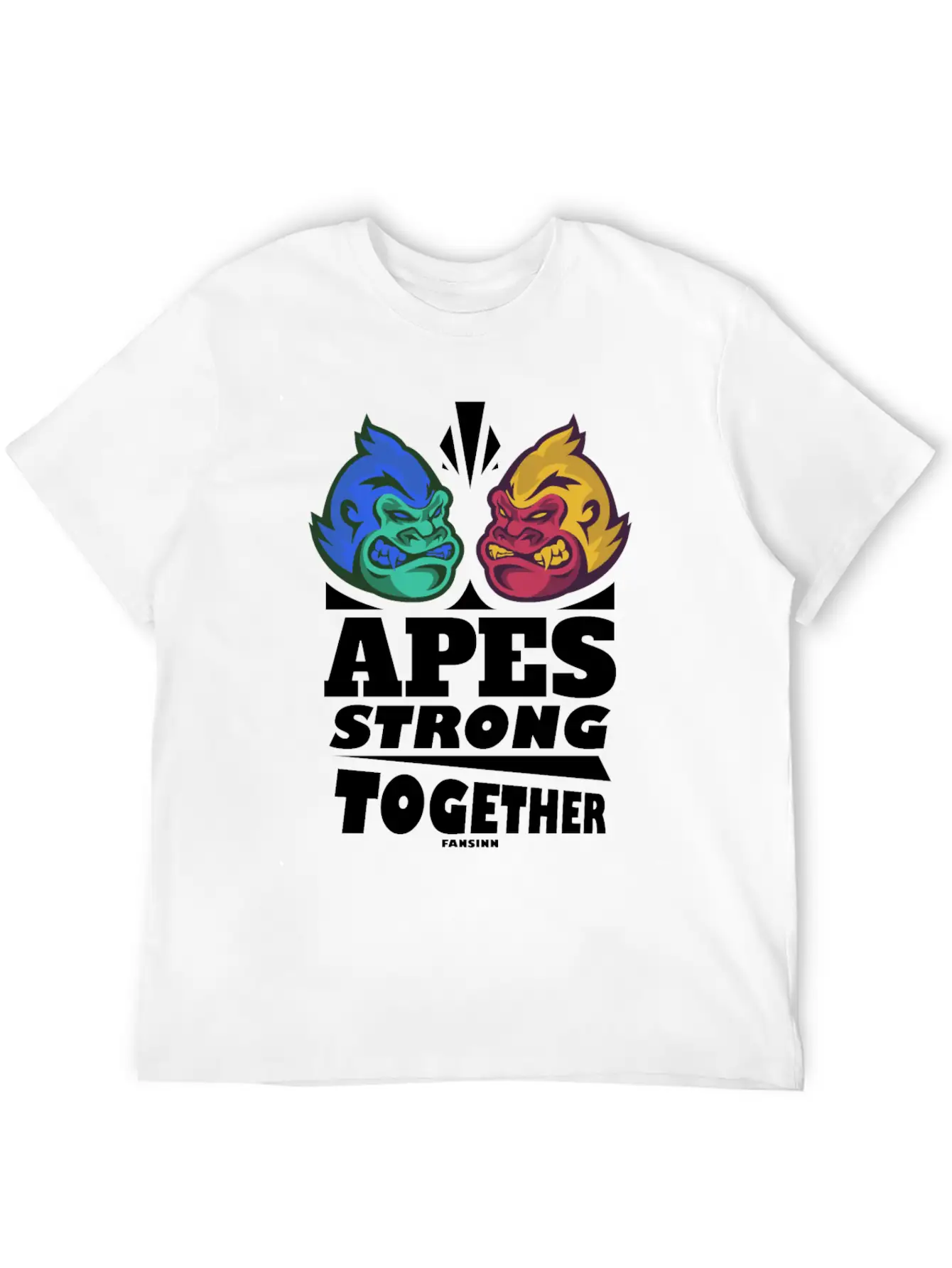 Apes Strong Together Basic Graphic T-Shirt – Daily Comfort In Soft Cotton