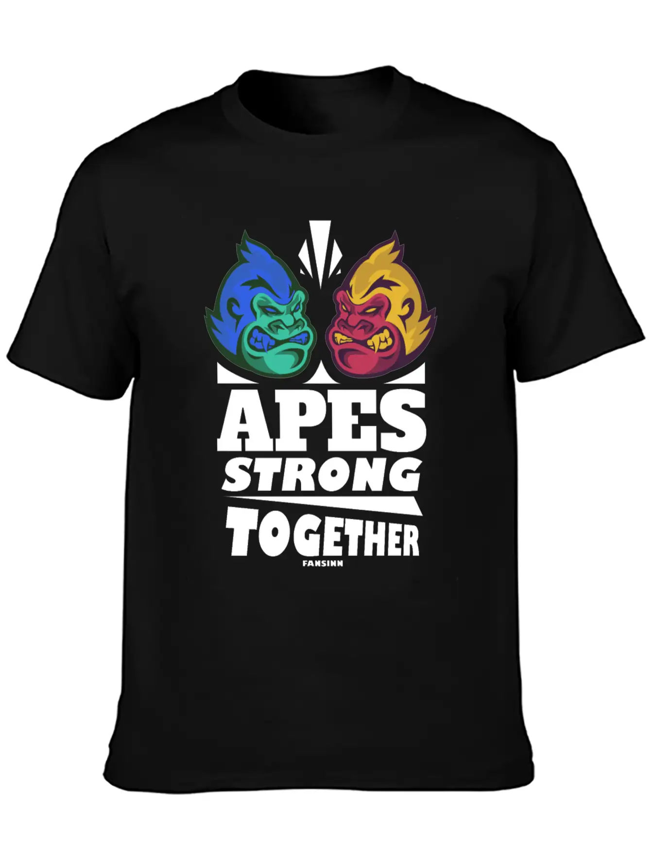 Apes Strong Together Basic Graphic T-Shirt – Daily Comfort In Soft Cotton