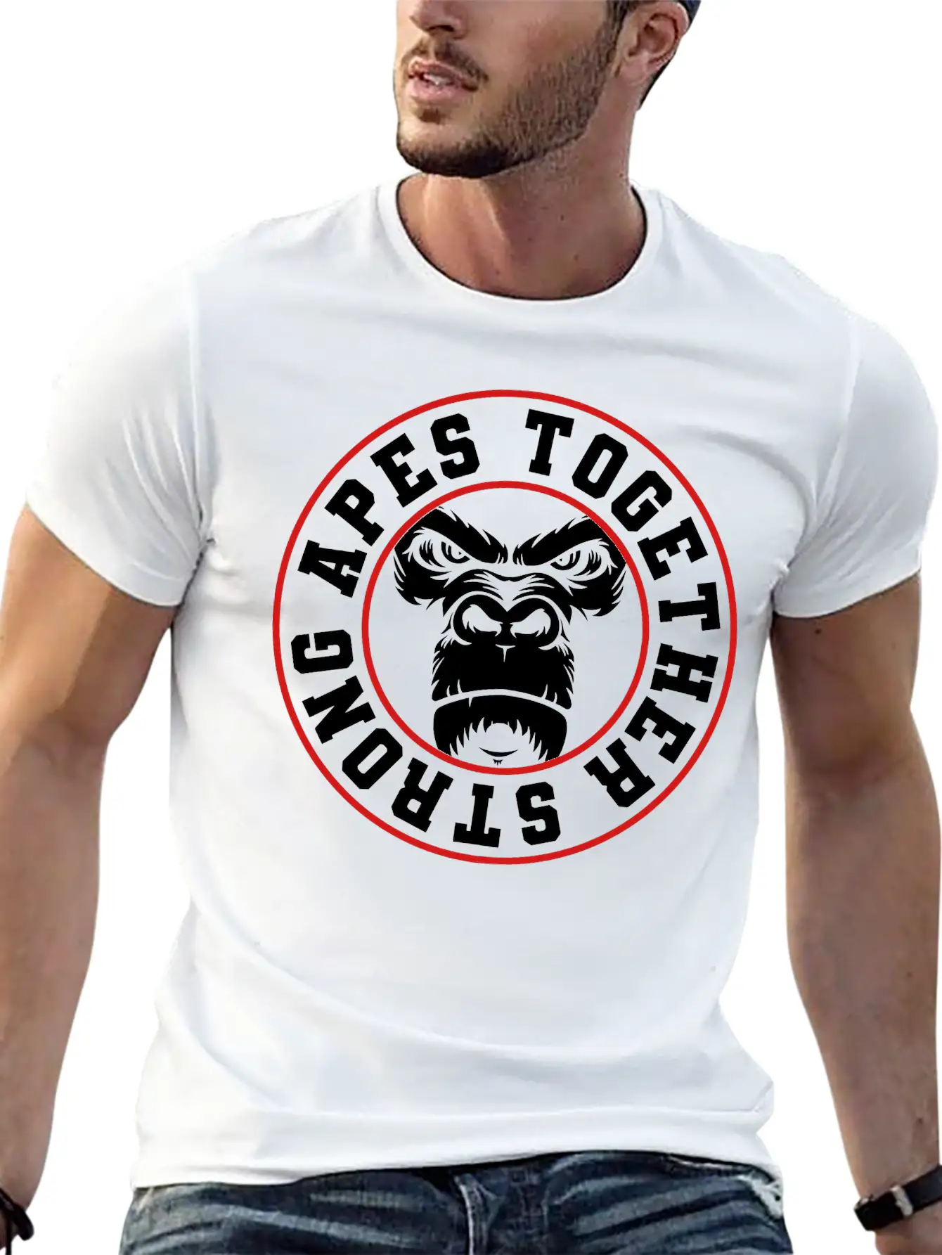 APES TOGETHER STRONG Stylish Everyday T-Shirt – Unisex Basic Cotton Tee