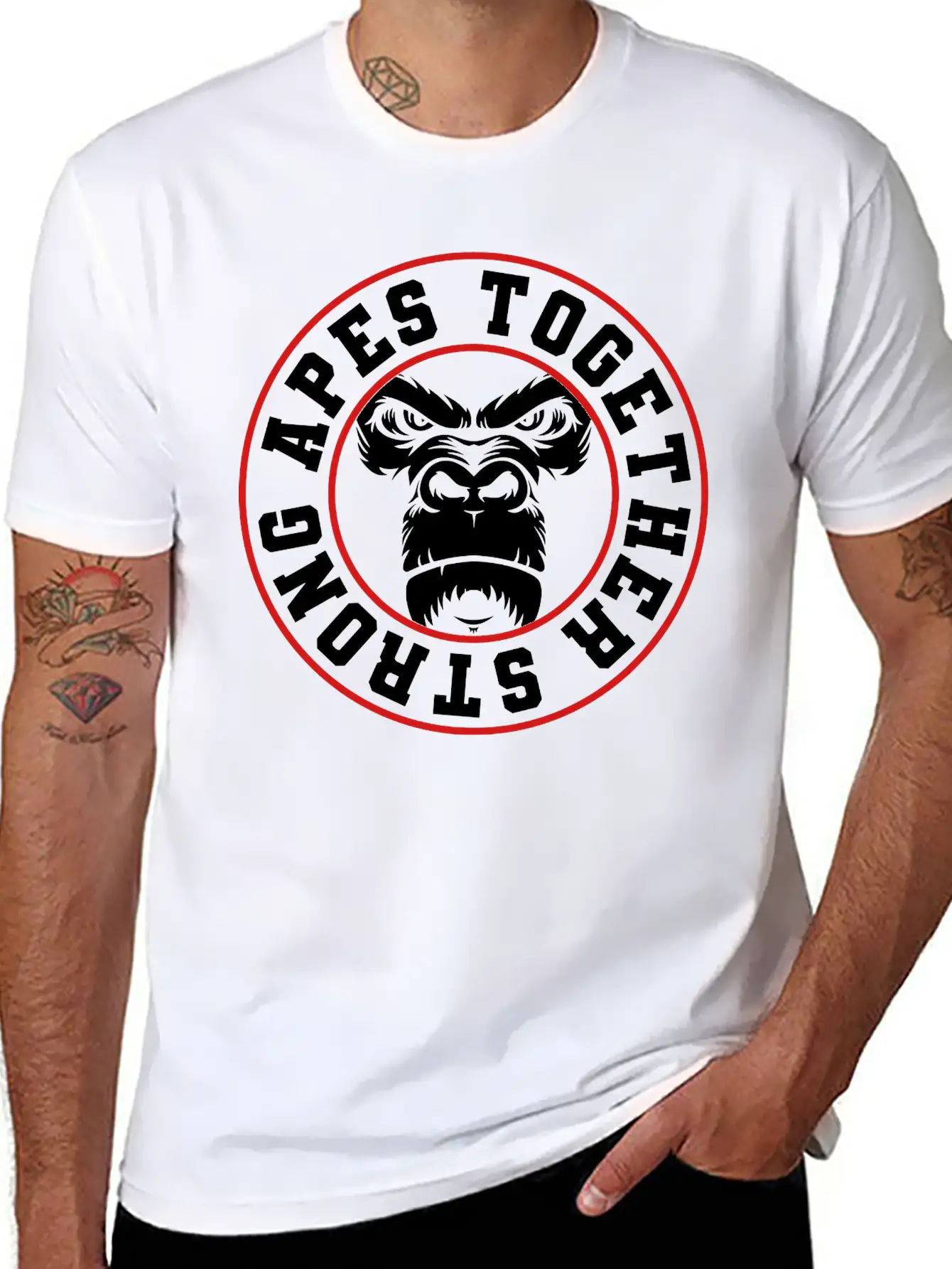 APES TOGETHER STRONG Stylish Everyday T-Shirt – Unisex Basic Cotton Tee