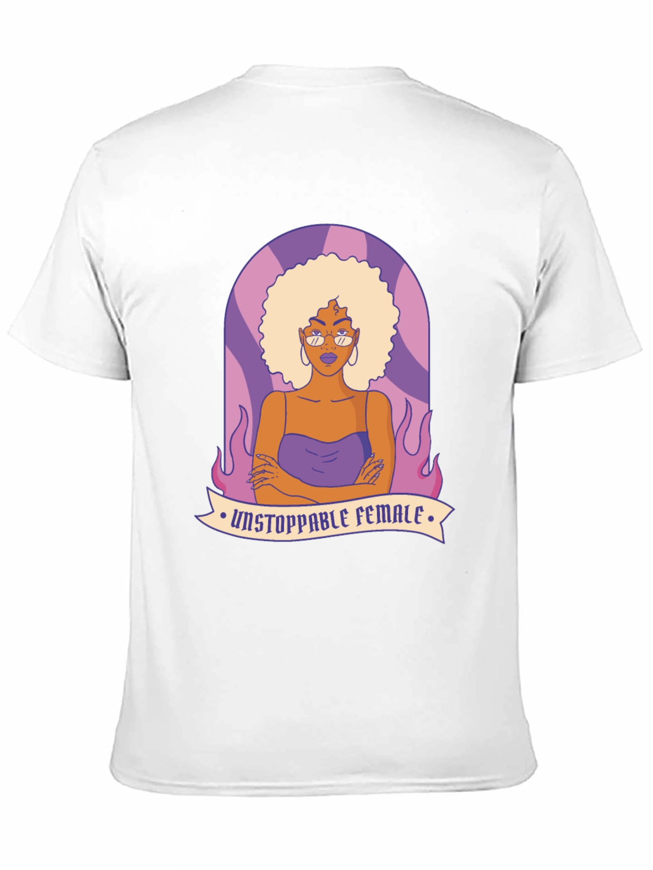Unstoppable Female Graphic Tee - Black Cotton Blend