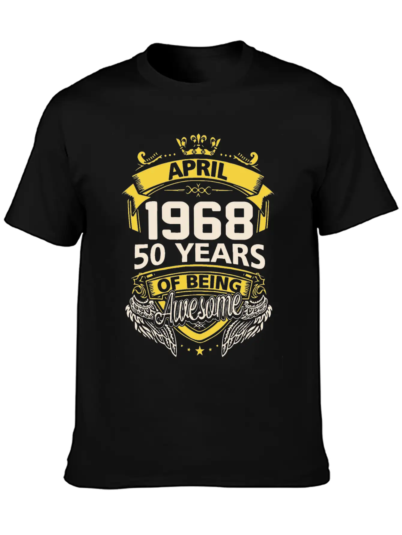 April 1968 Birthday T Shirts Timeless Short Sleeve Tee – Comfy And Minimalist Design