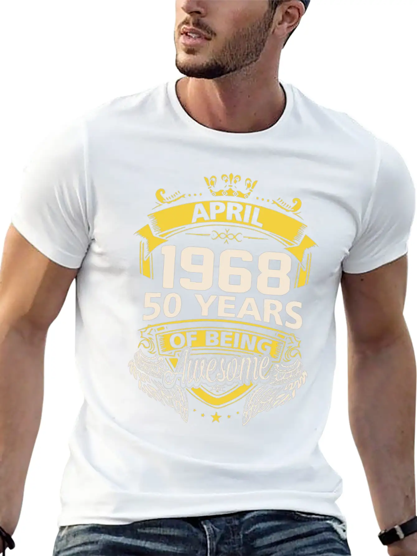 April 1968 Birthday T Shirts Timeless Short Sleeve Tee – Comfy And Minimalist Design