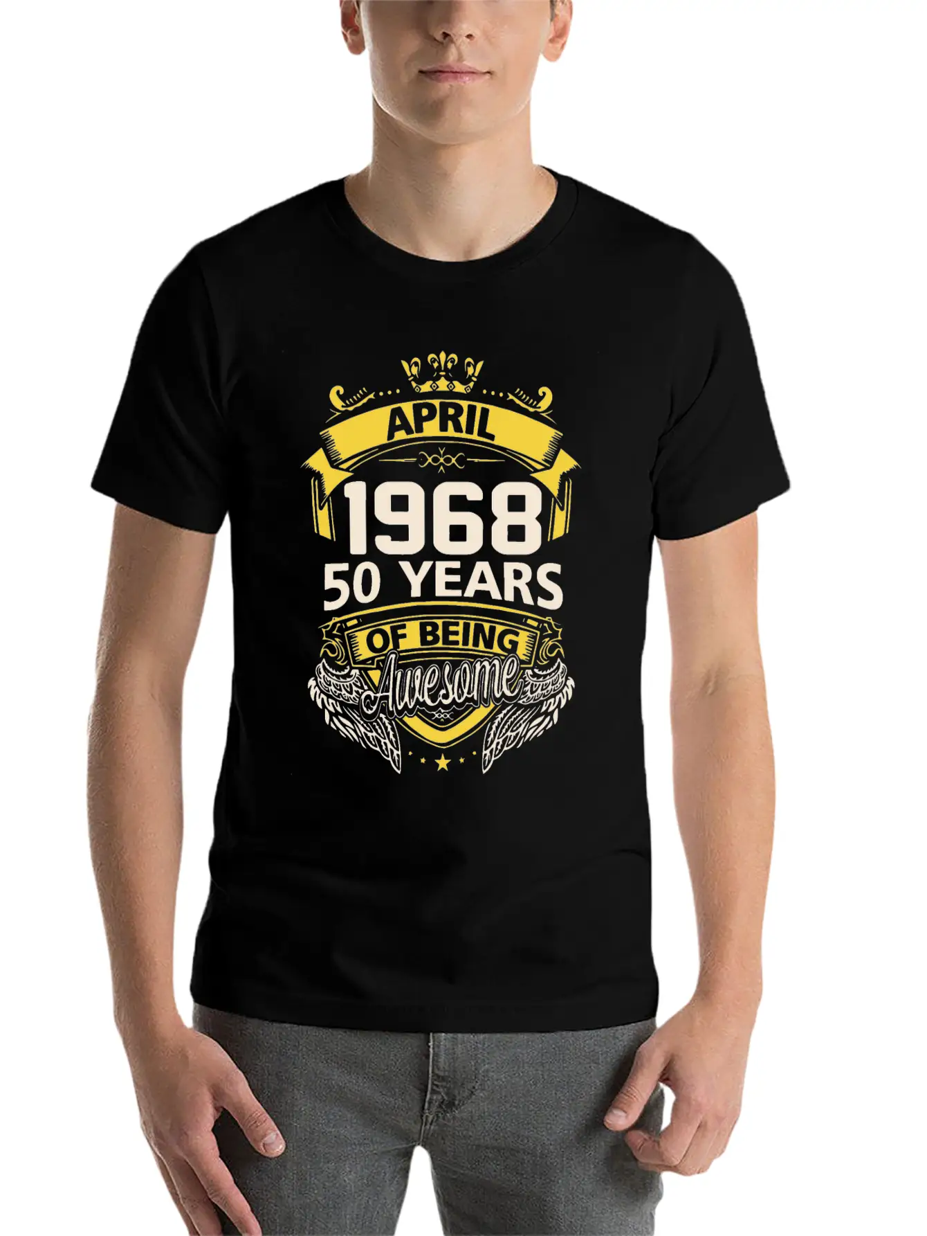 April 1968 Birthday T Shirts Timeless Short Sleeve Tee – Comfy And Minimalist Design