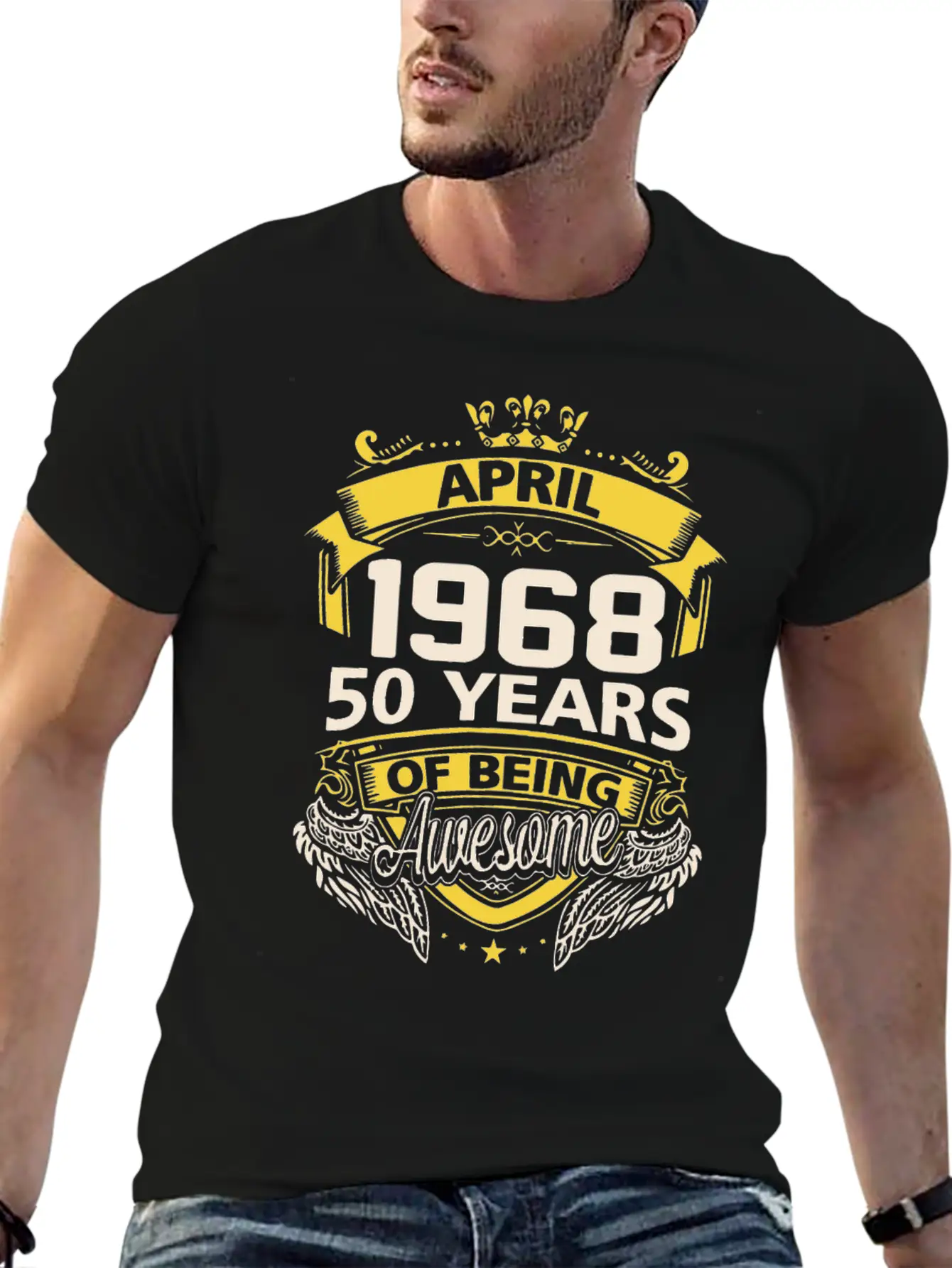 April 1968 Birthday T Shirts Timeless Short Sleeve Tee – Comfy And Minimalist Design