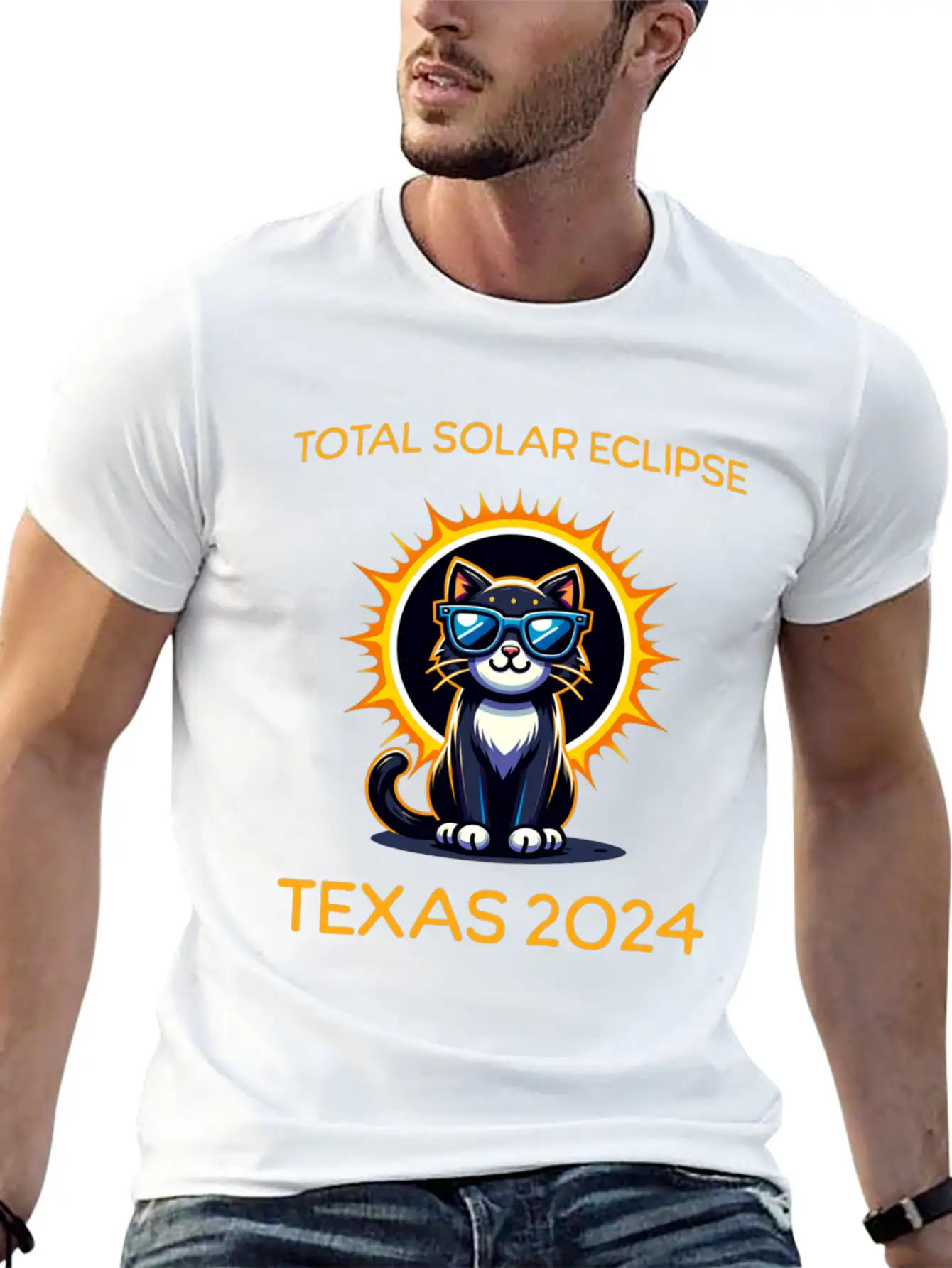 April 8 Total Solar Eclipse America Texas Comfortable Minimalist Graphic Tee – Summer Style Essential