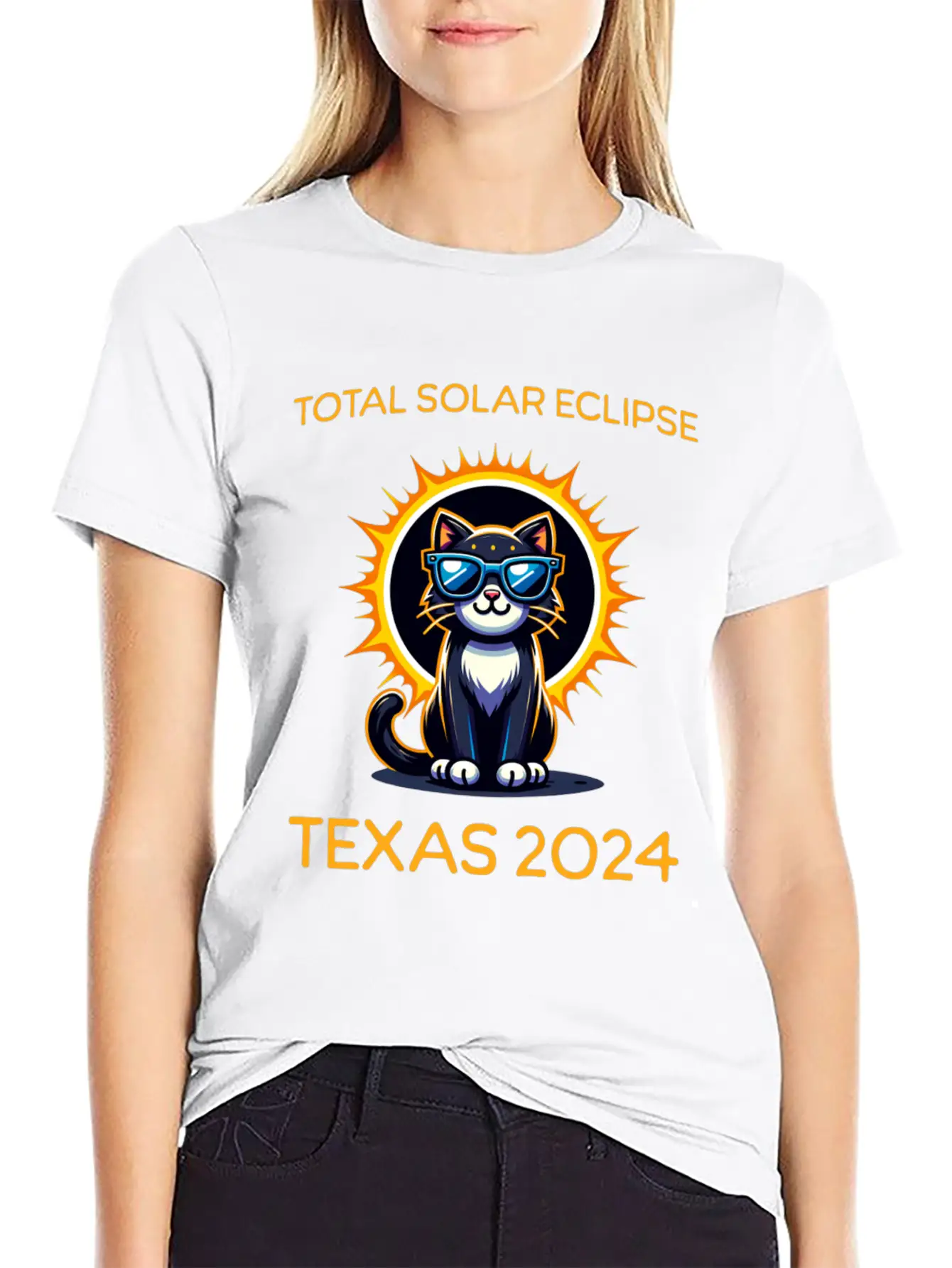 April 8 Total Solar Eclipse America Texas Comfortable Minimalist Graphic Tee – Summer Style Essential