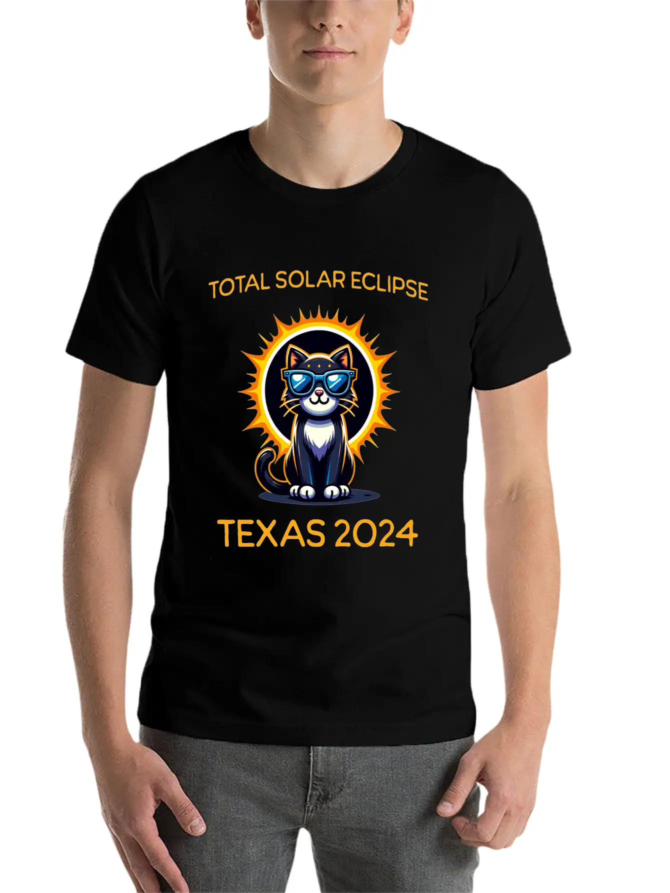 April 8 Total Solar Eclipse America Texas Comfortable Minimalist Graphic Tee – Summer Style Essential