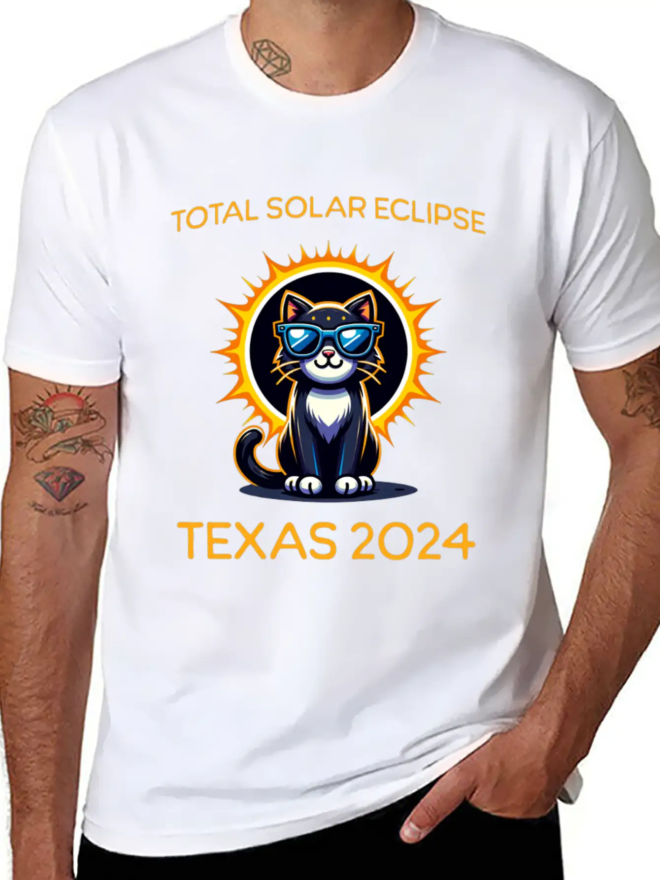 April 8 Total Solar Eclipse America Texas Comfortable Minimalist Graphic Tee – Summer Style Essential
