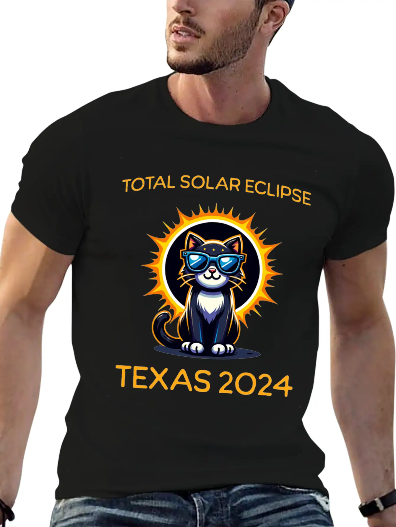 April 8 Total Solar Eclipse America Texas Comfortable Minimalist Graphic Tee – Summer Style Essential
