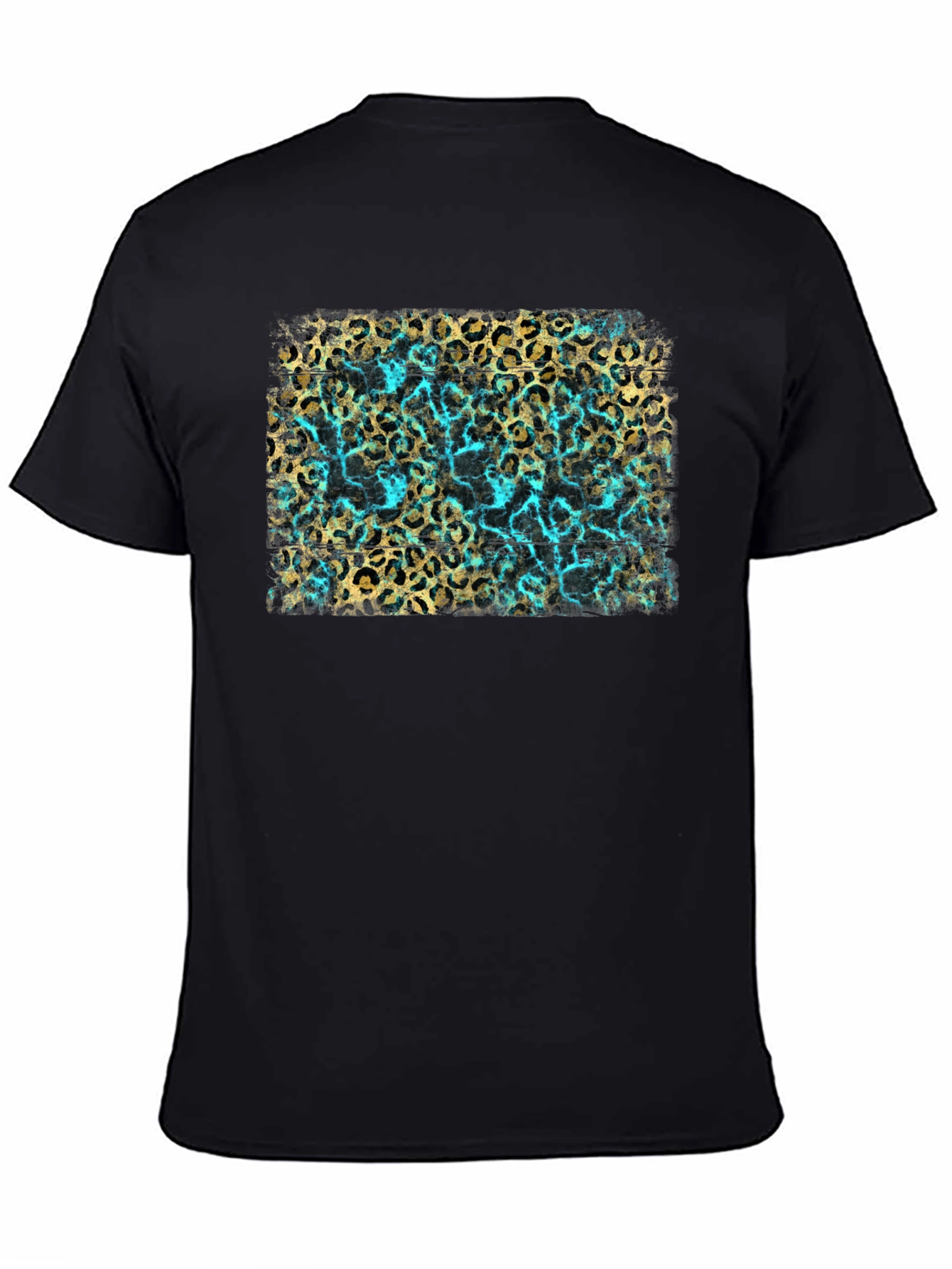 Leopard Print Tee - Turquoise Accent