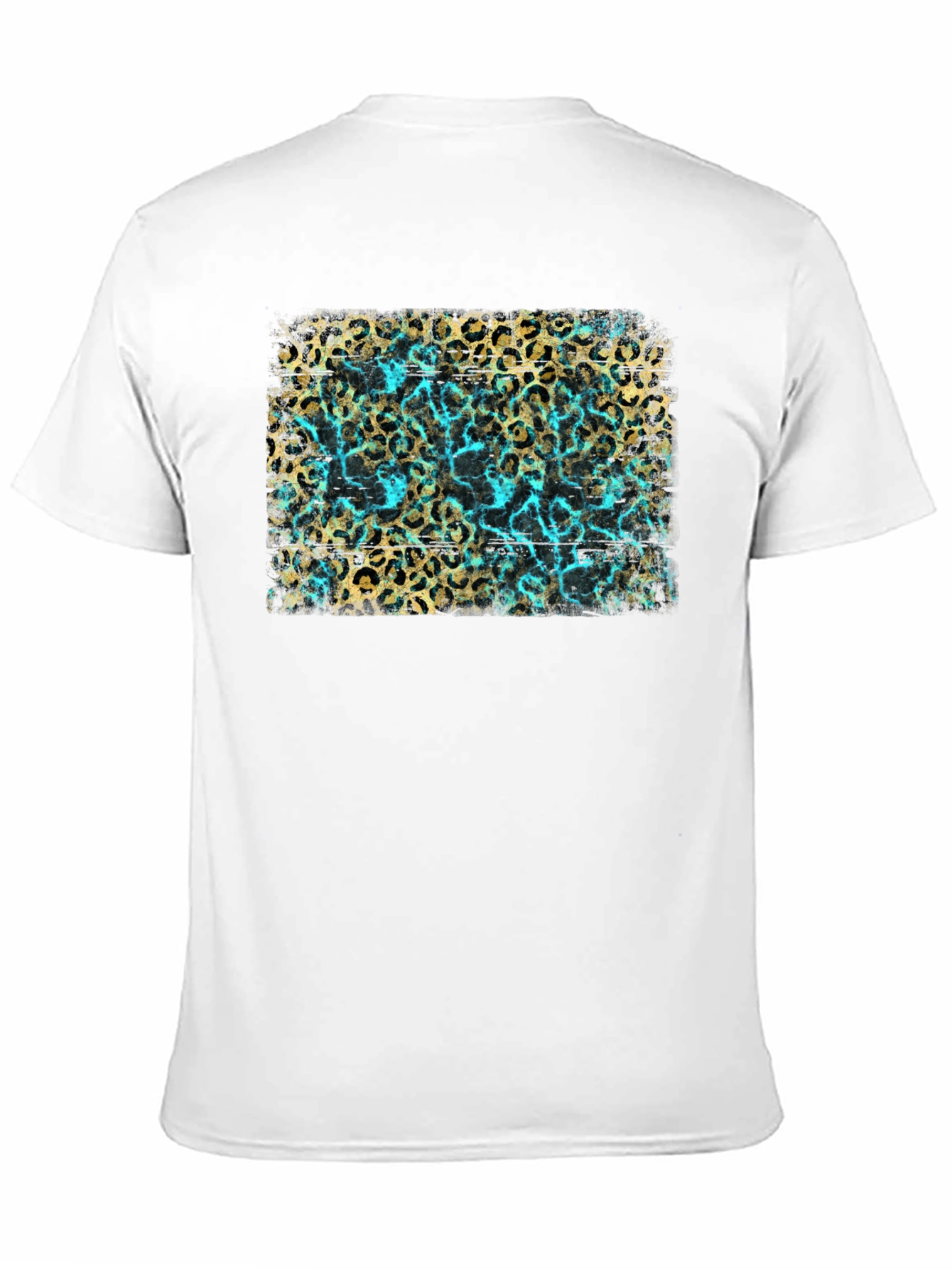 Leopard Print Tee - Turquoise Accent