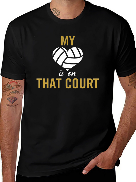 Volleyball Lover T-Shirt - My Heart Is On That Court