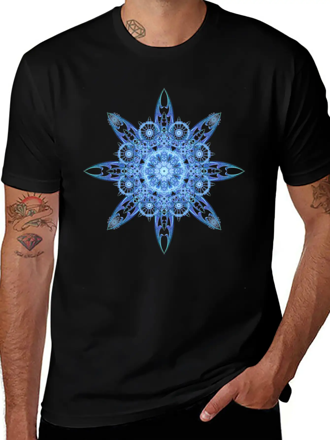 Aquis Mandala Timeless Short Sleeve Tee – Comfy And Minimalist Design
