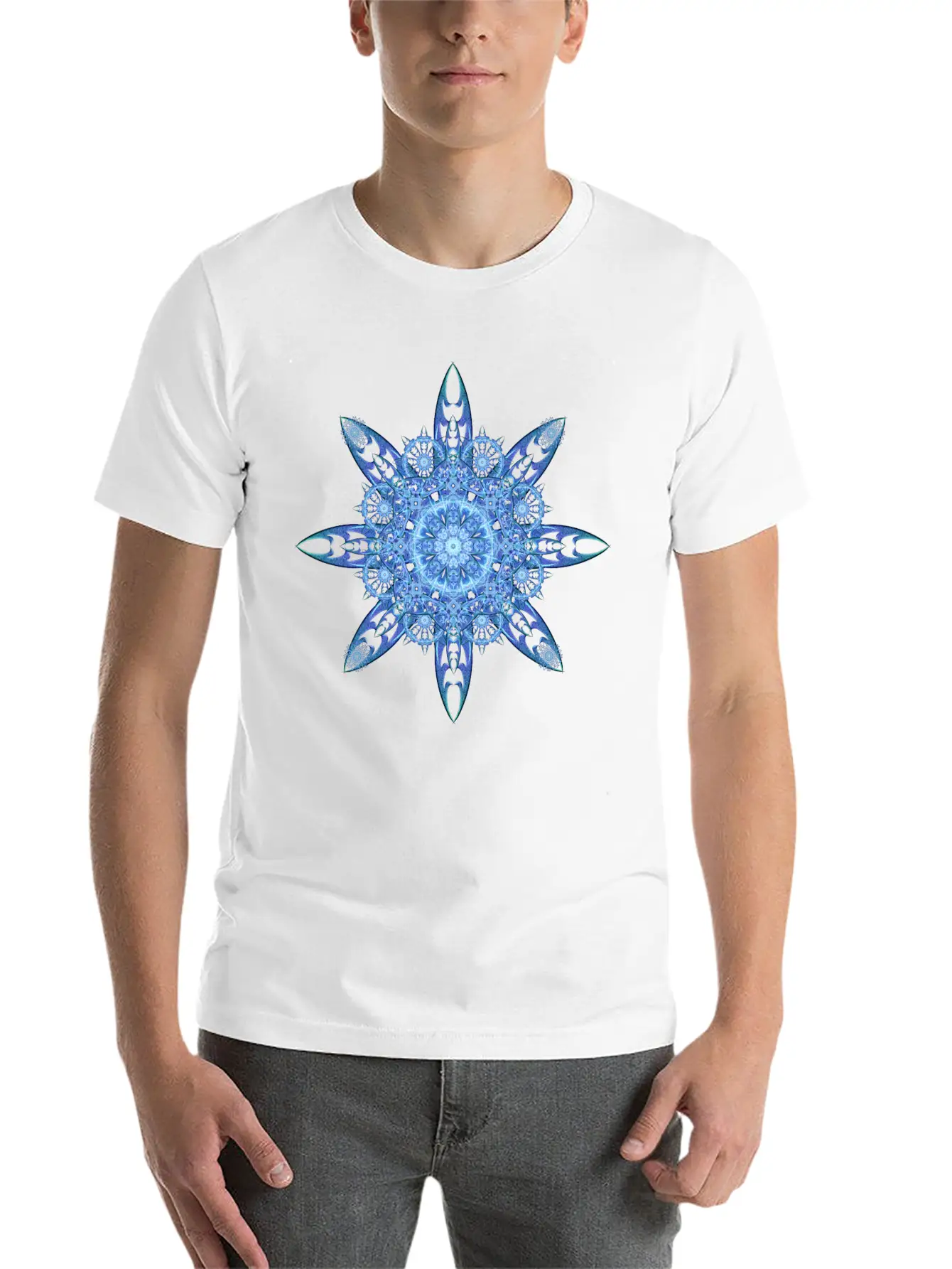 Aquis Mandala Timeless Short Sleeve Tee – Comfy And Minimalist Design