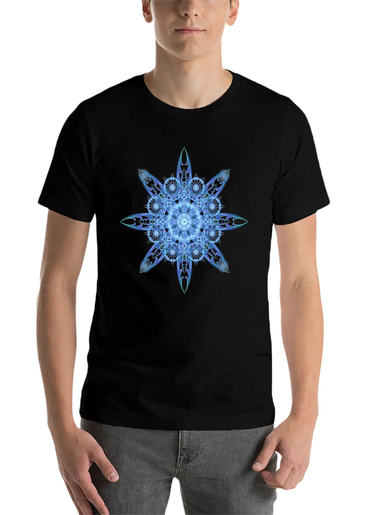 Aquis Mandala Timeless Short Sleeve Tee – Comfy And Minimalist Design