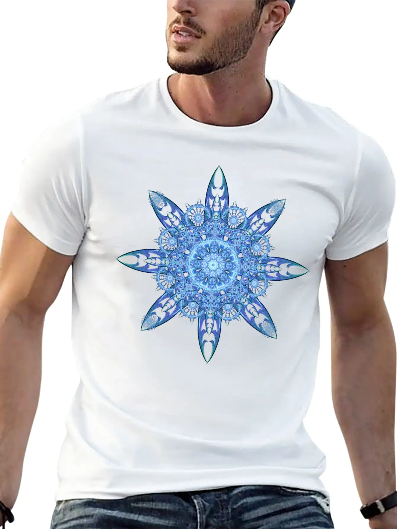 Aquis Mandala Timeless Short Sleeve Tee – Comfy And Minimalist Design
