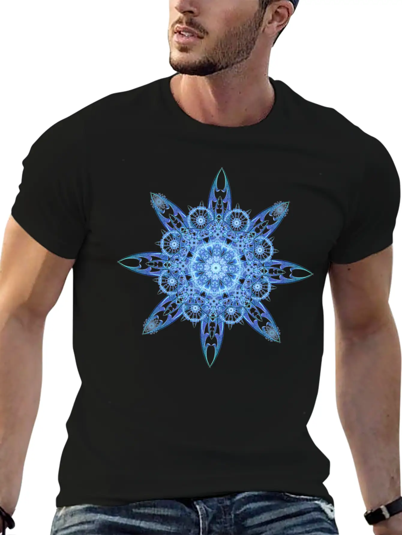 Aquis Mandala Timeless Short Sleeve Tee – Comfy And Minimalist Design
