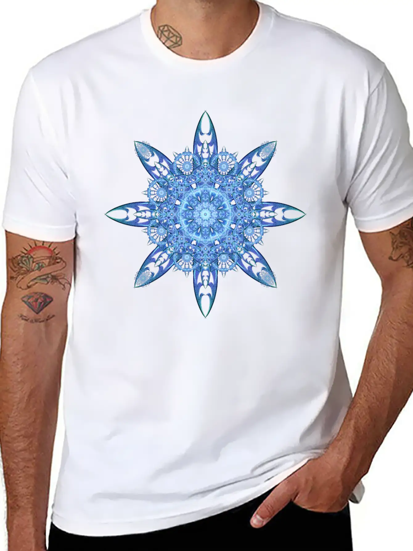 Aquis Mandala Timeless Short Sleeve Tee – Comfy And Minimalist Design