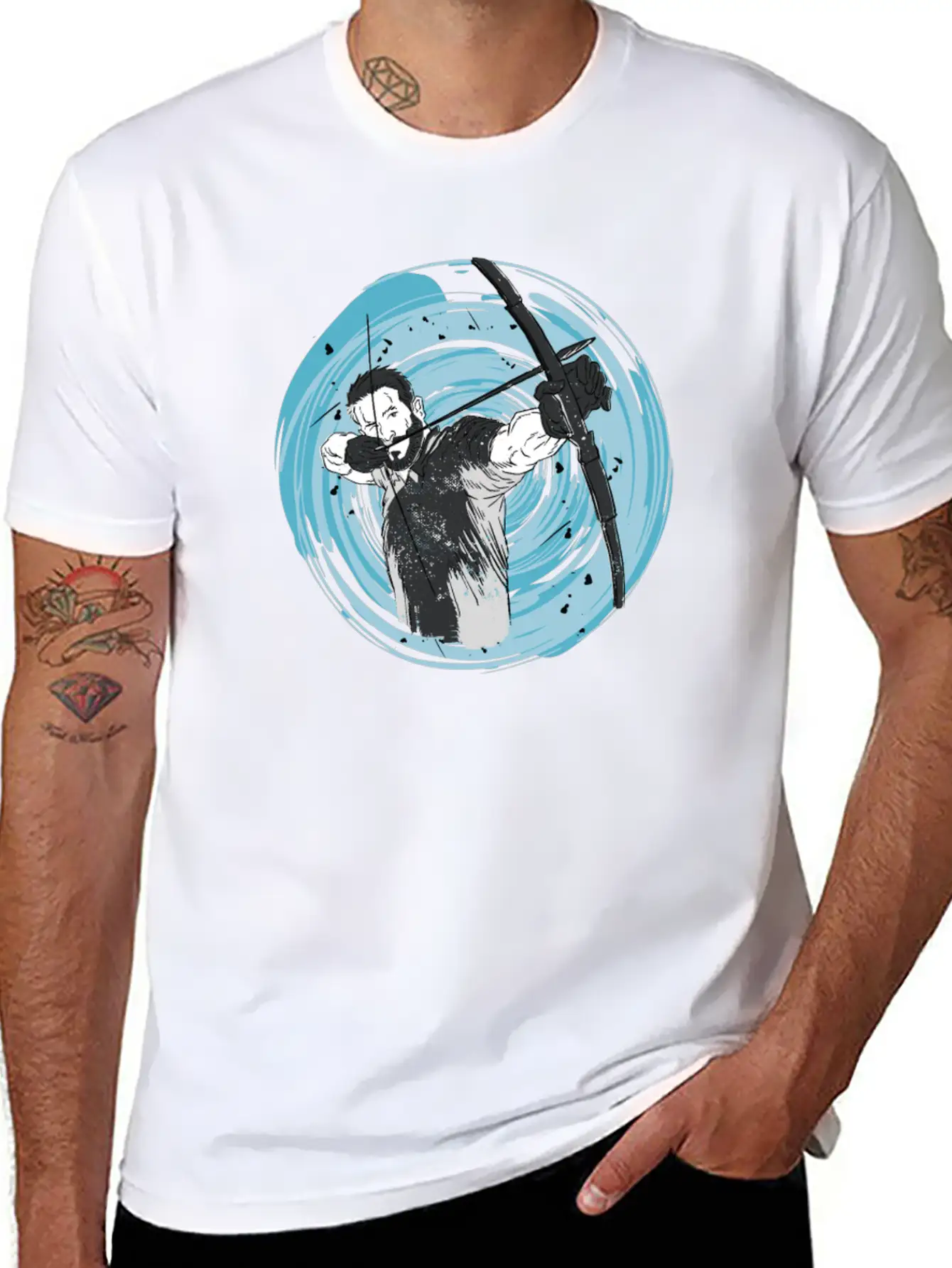 Archer Arrow And Bow Sports Vintage Archery Stylish Everyday T-Shirt – Unisex Basic Cotton Tee