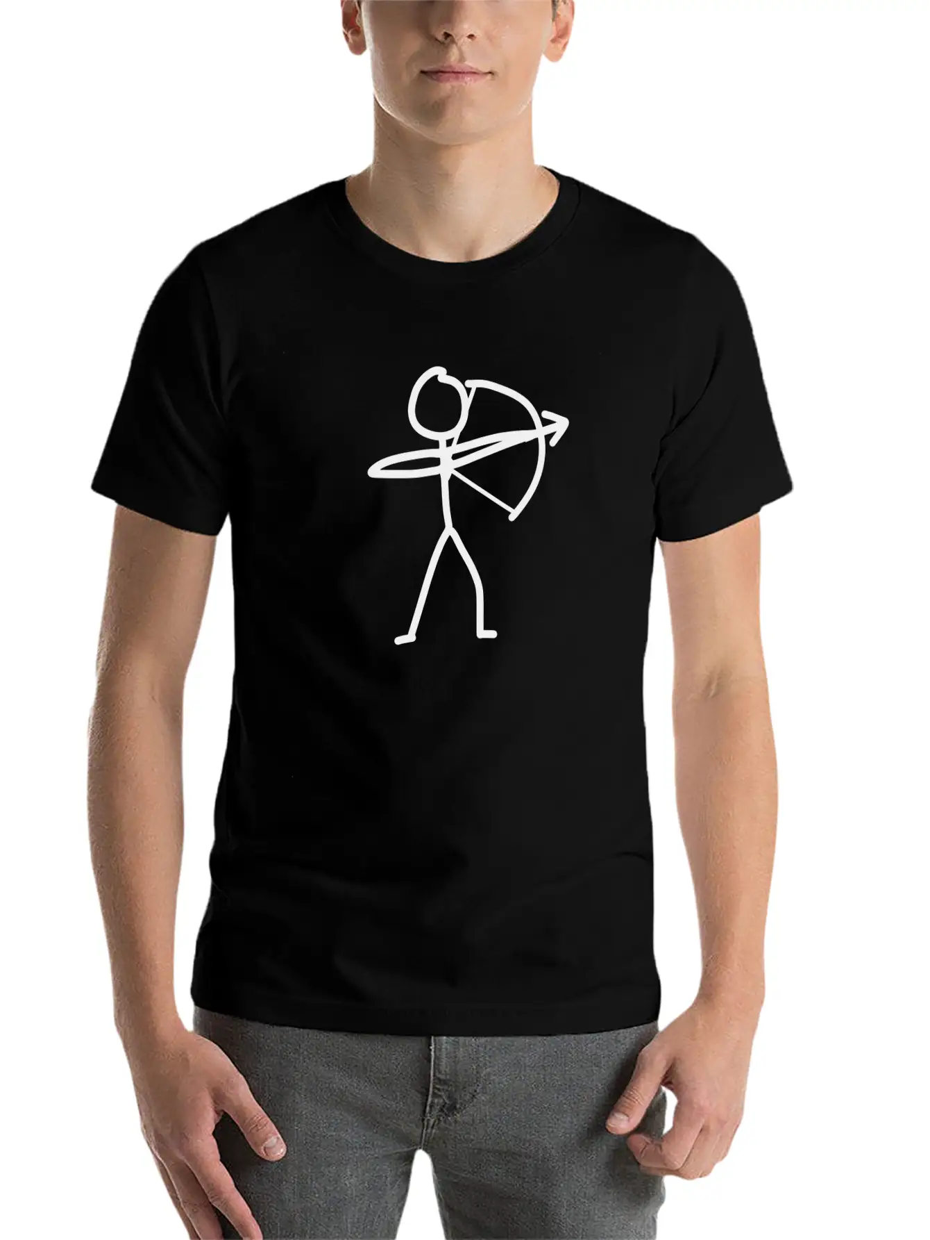 Archer Arrow Bow Unisex Short Sleeve Soft Cotton T-Shirt – Casual Everyday Wear