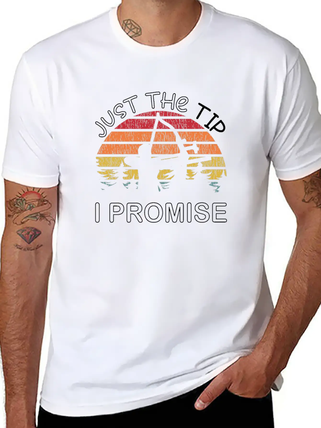 Archery Just The Tip I Promise Bow Hunter Gifts Unisex Short Sleeve Soft Cotton T-Shirt – Casual Everyday Wear