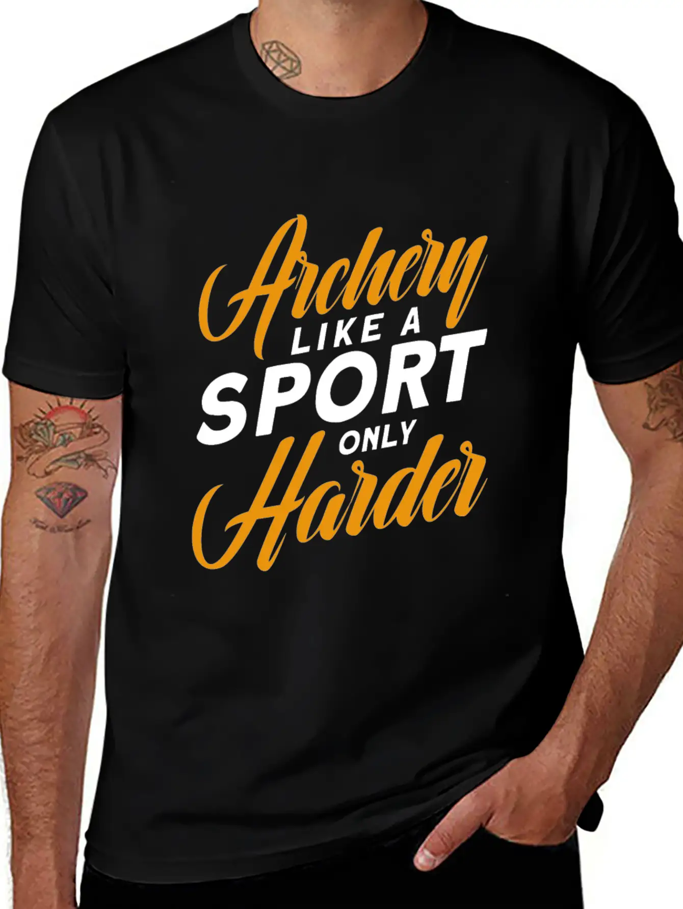 Archery Like A Sport Only Harder, Archery Coach Stylish Everyday T-Shirt – Unisex Basic Cotton Tee