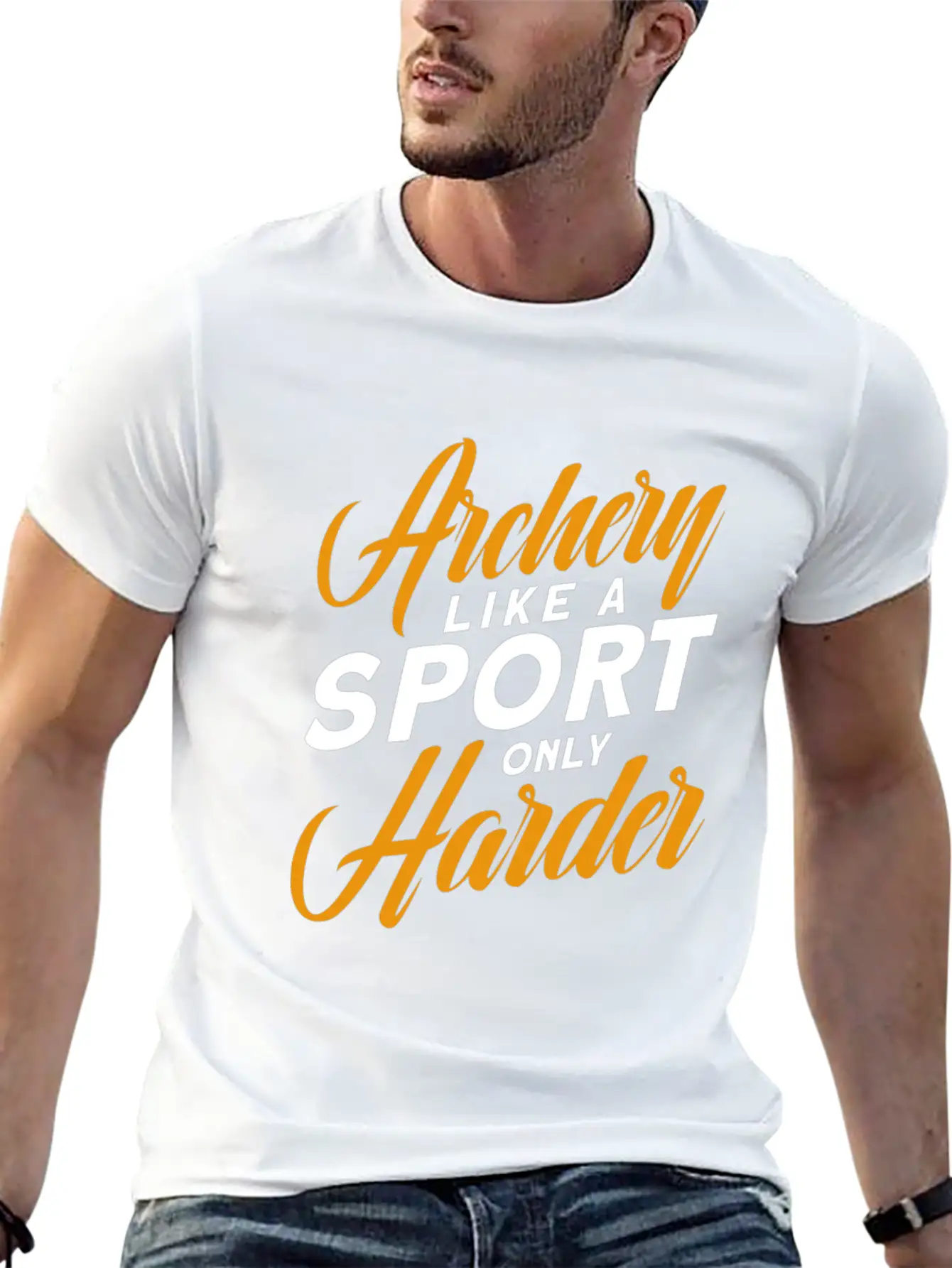 Archery Like A Sport Only Harder, Archery Coach Stylish Everyday T-Shirt – Unisex Basic Cotton Tee