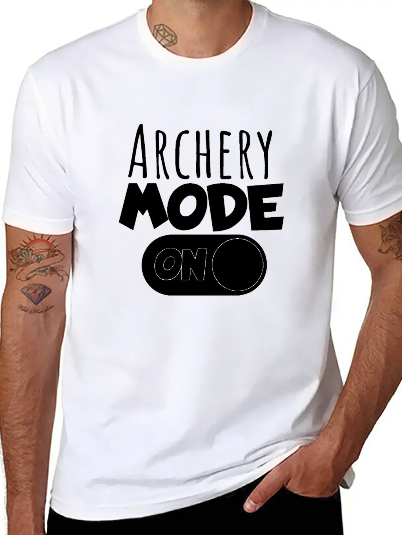 Archery Mode On Stylish Everyday T-Shirt – Unisex Basic Cotton Tee