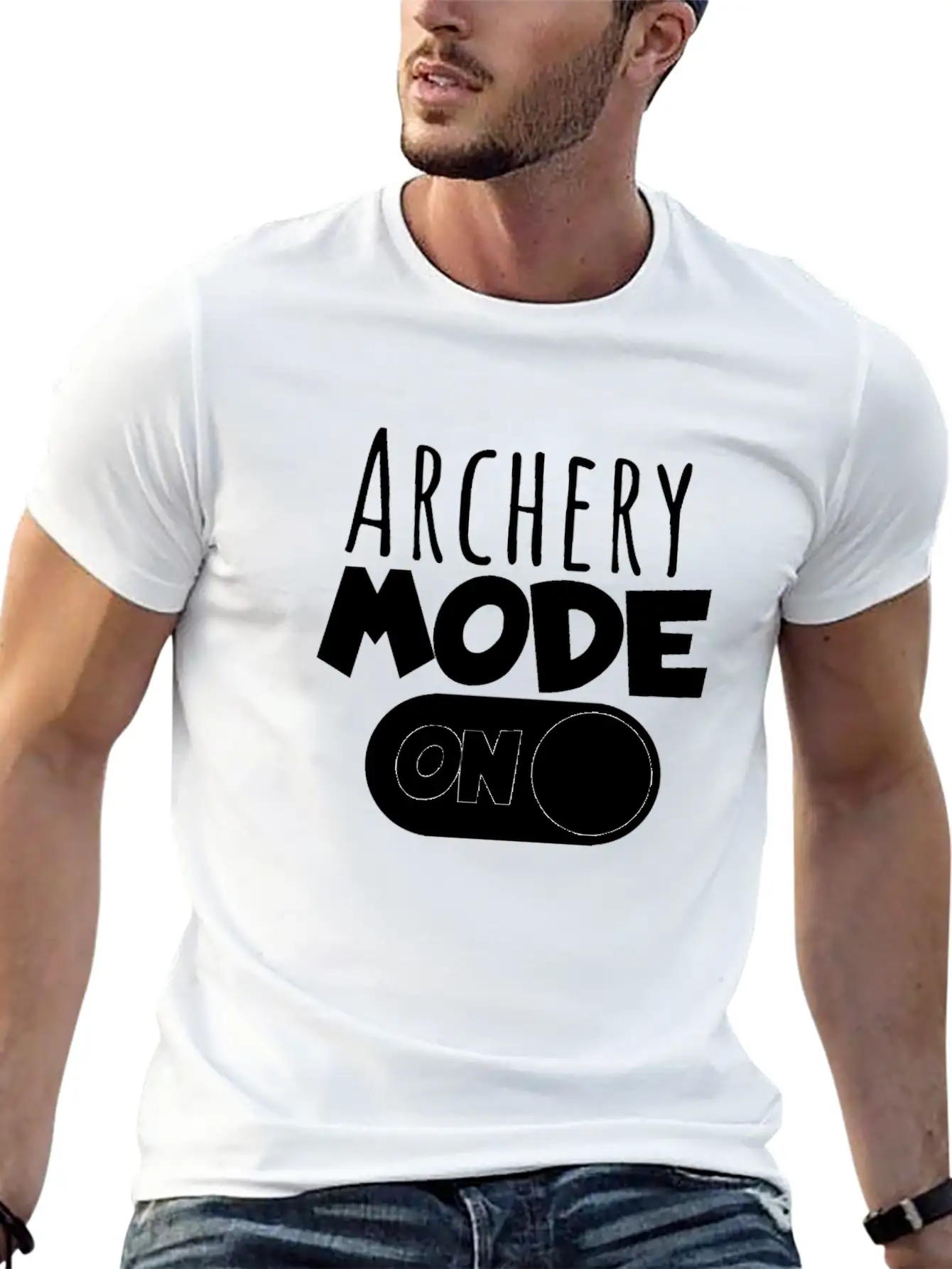 Archery Mode On Stylish Everyday T-Shirt – Unisex Basic Cotton Tee