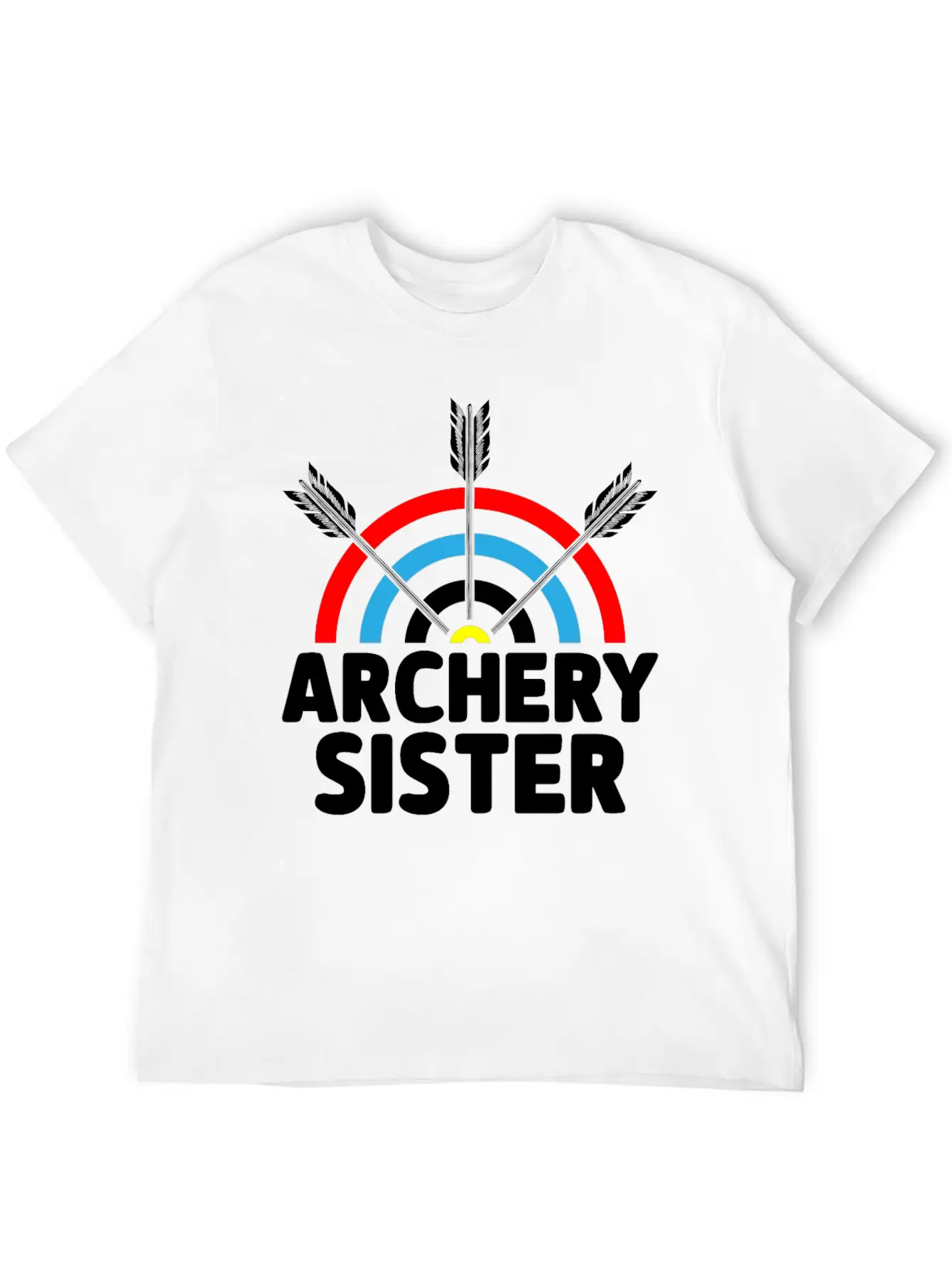 Archery Sister Archer Bow And Arrow Sis Unisex Short Sleeve Soft Cotton T-Shirt – Casual Everyday Wear