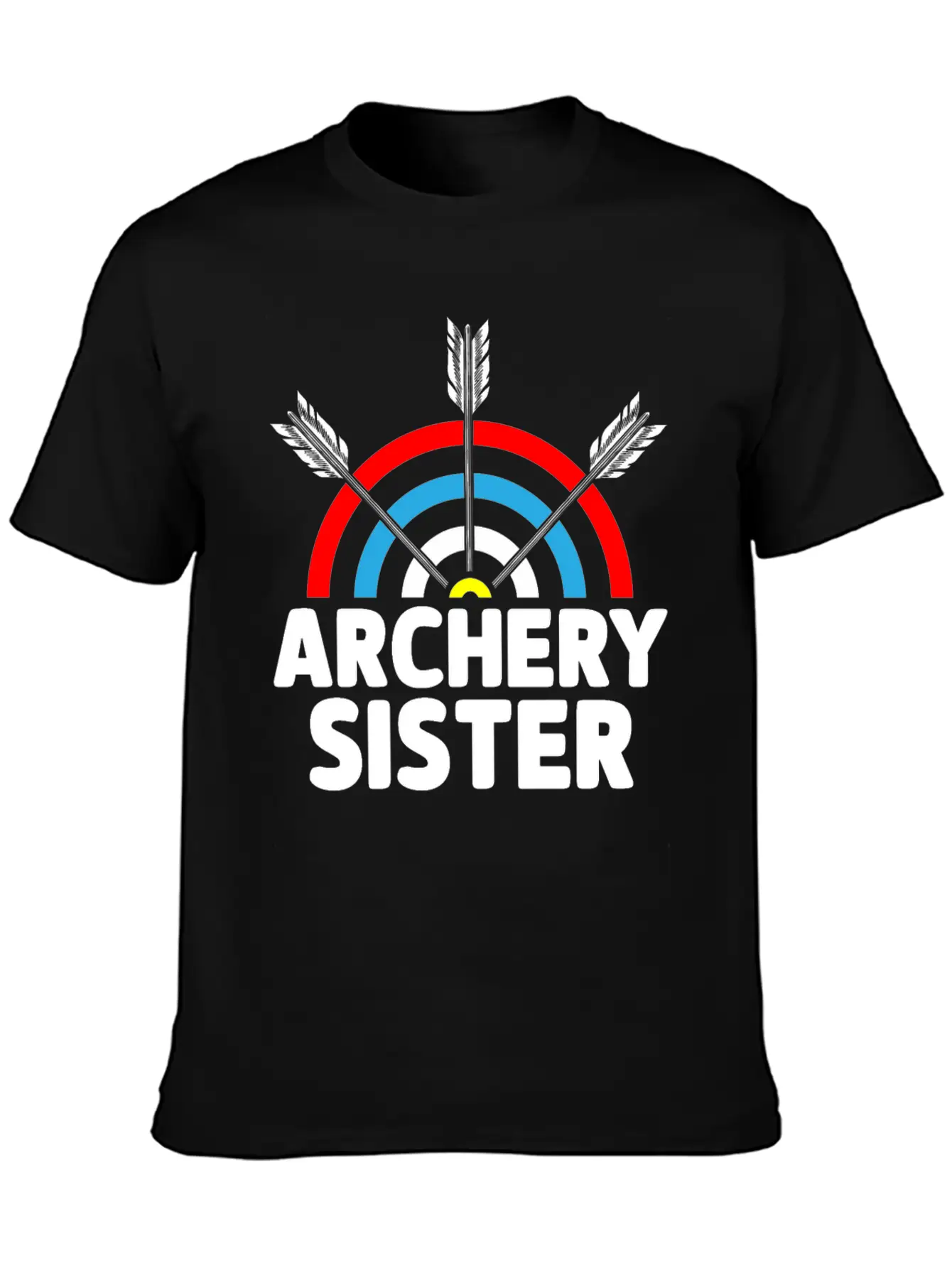 Archery Sister Archer Bow And Arrow Sis Unisex Short Sleeve Soft Cotton T-Shirt – Casual Everyday Wear
